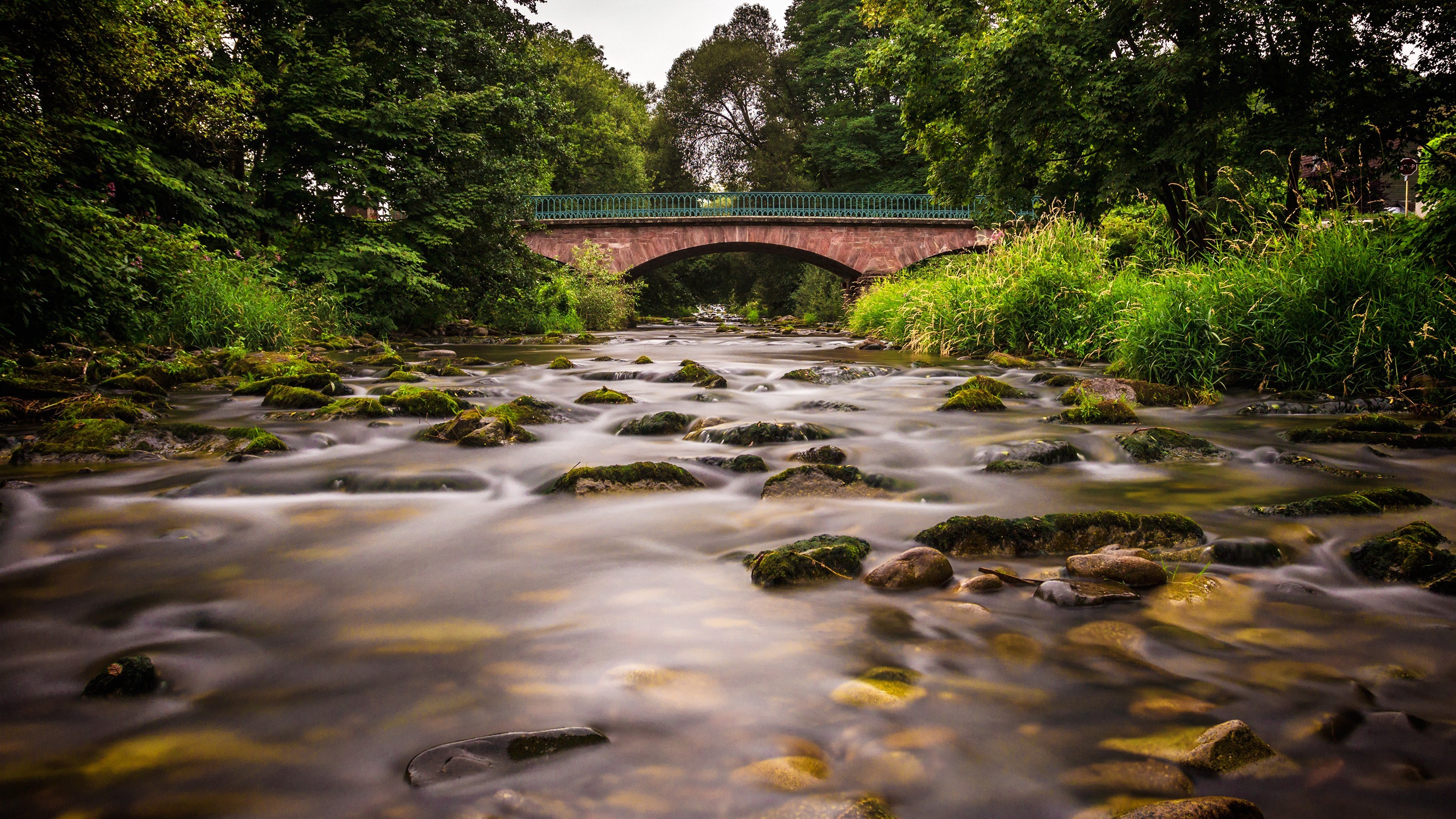 Bridge River Long Exposure Landscape Arch Bridge 3000x1687