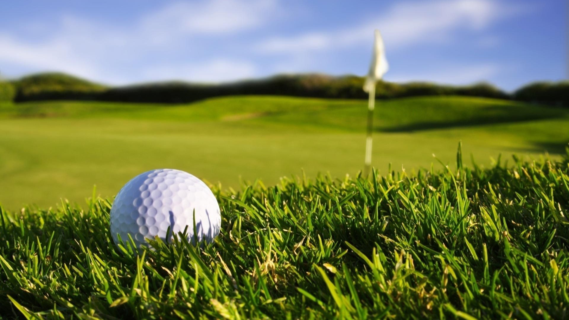 Golf Golf Ball Sport Grass Golf Course 1920x1080
