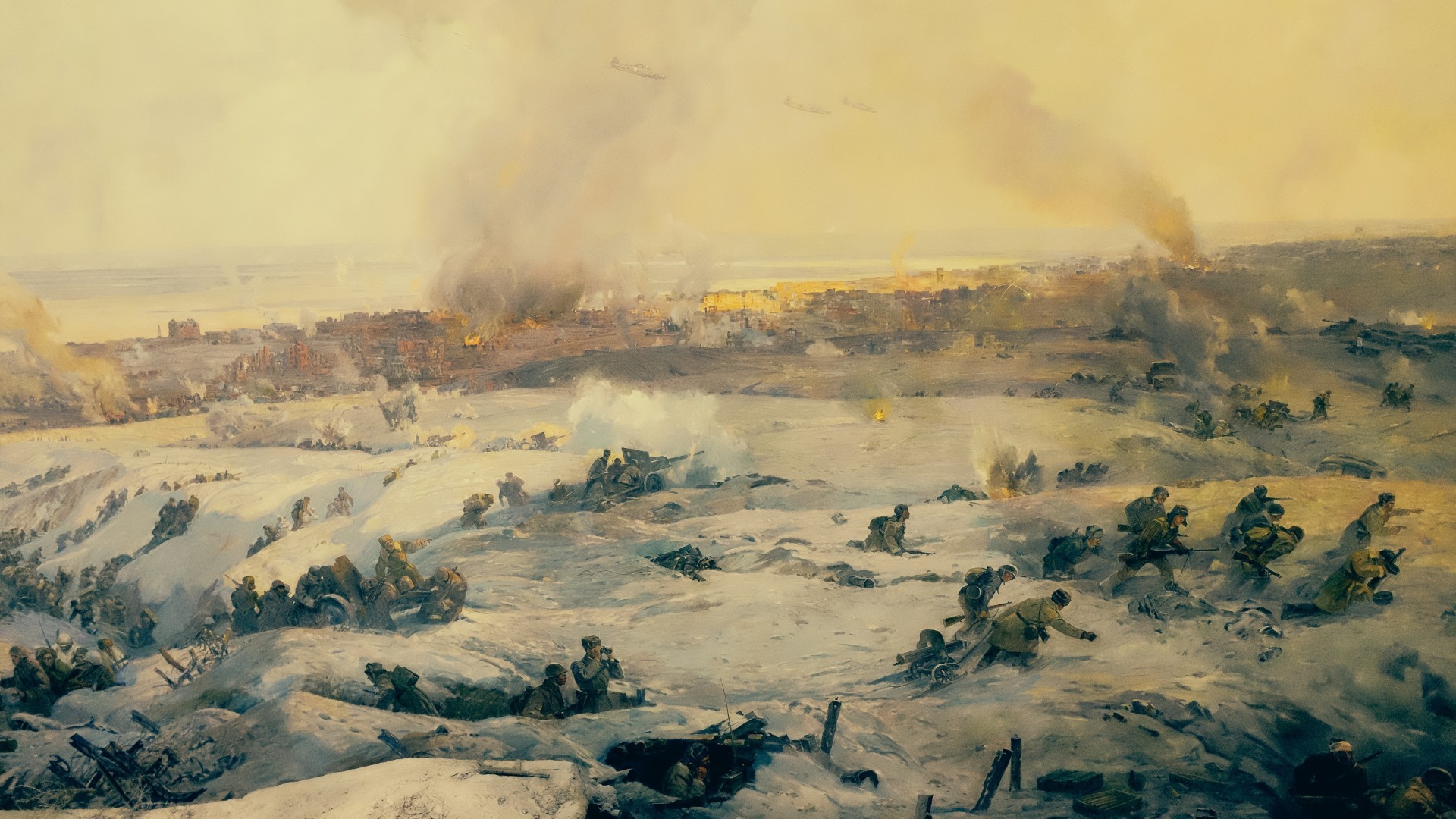 War World War Ii Artwork Military Soldier Battle Stalingrad 1920x1080