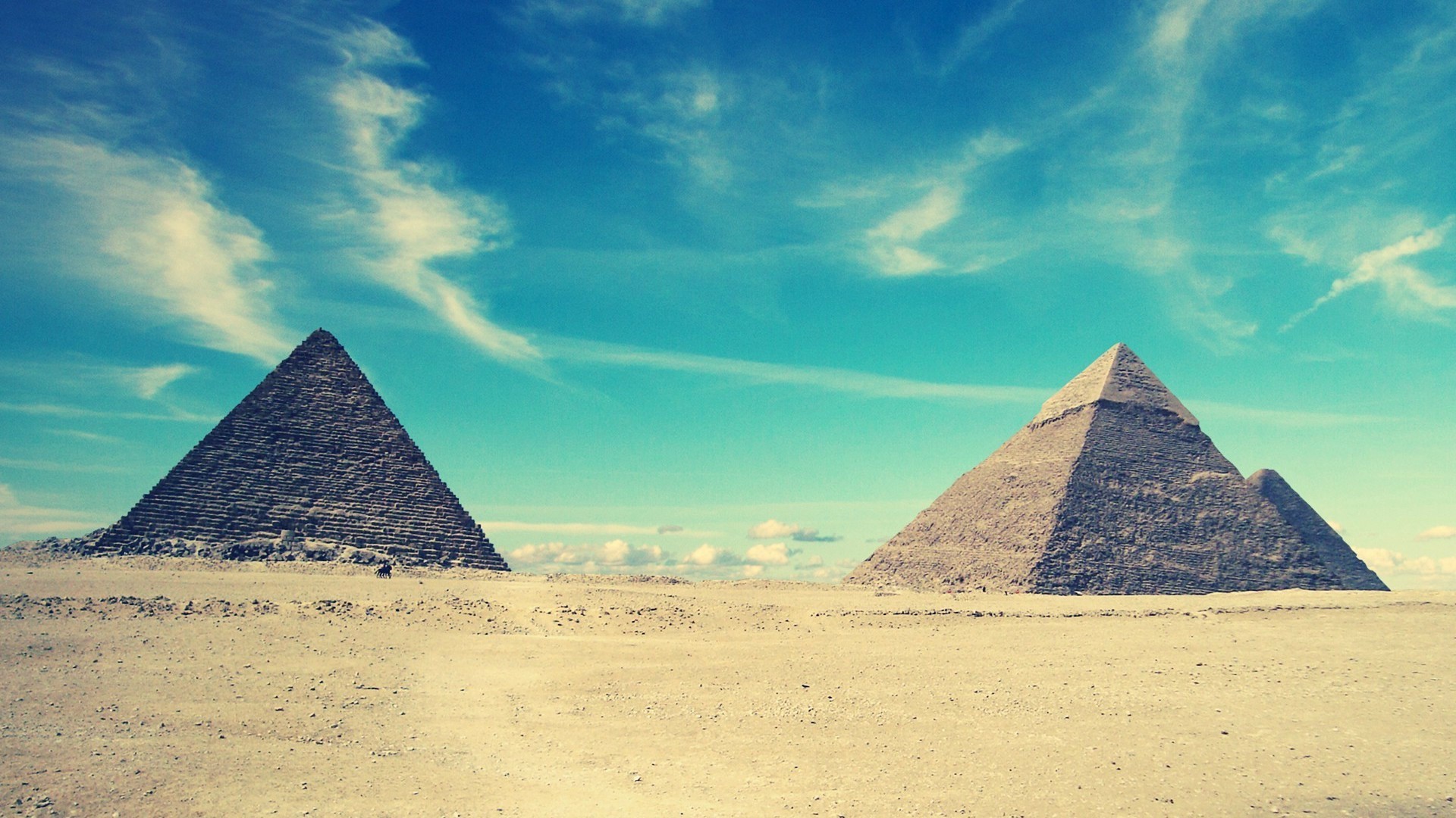 Pyramid Desert Ancient Pyramids Of Giza Landscape 1920x1080