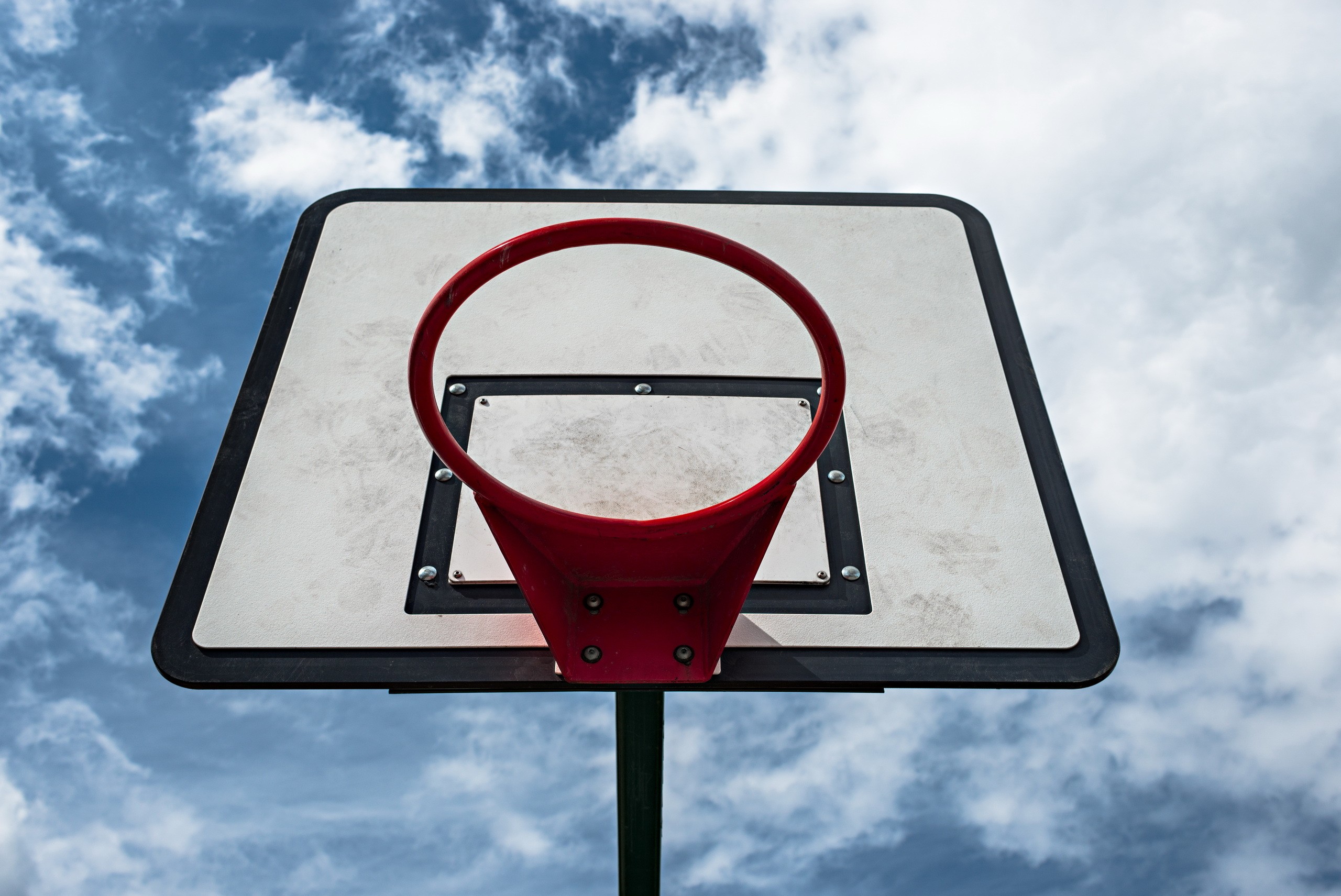 Sports Basketball Hoop Sky Simple Red Clouds 2560x1711