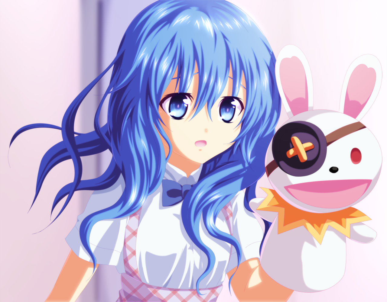 Yoshino Date A Live Anime Girls Anime Blue Hair Blue Eyes 1280x1000