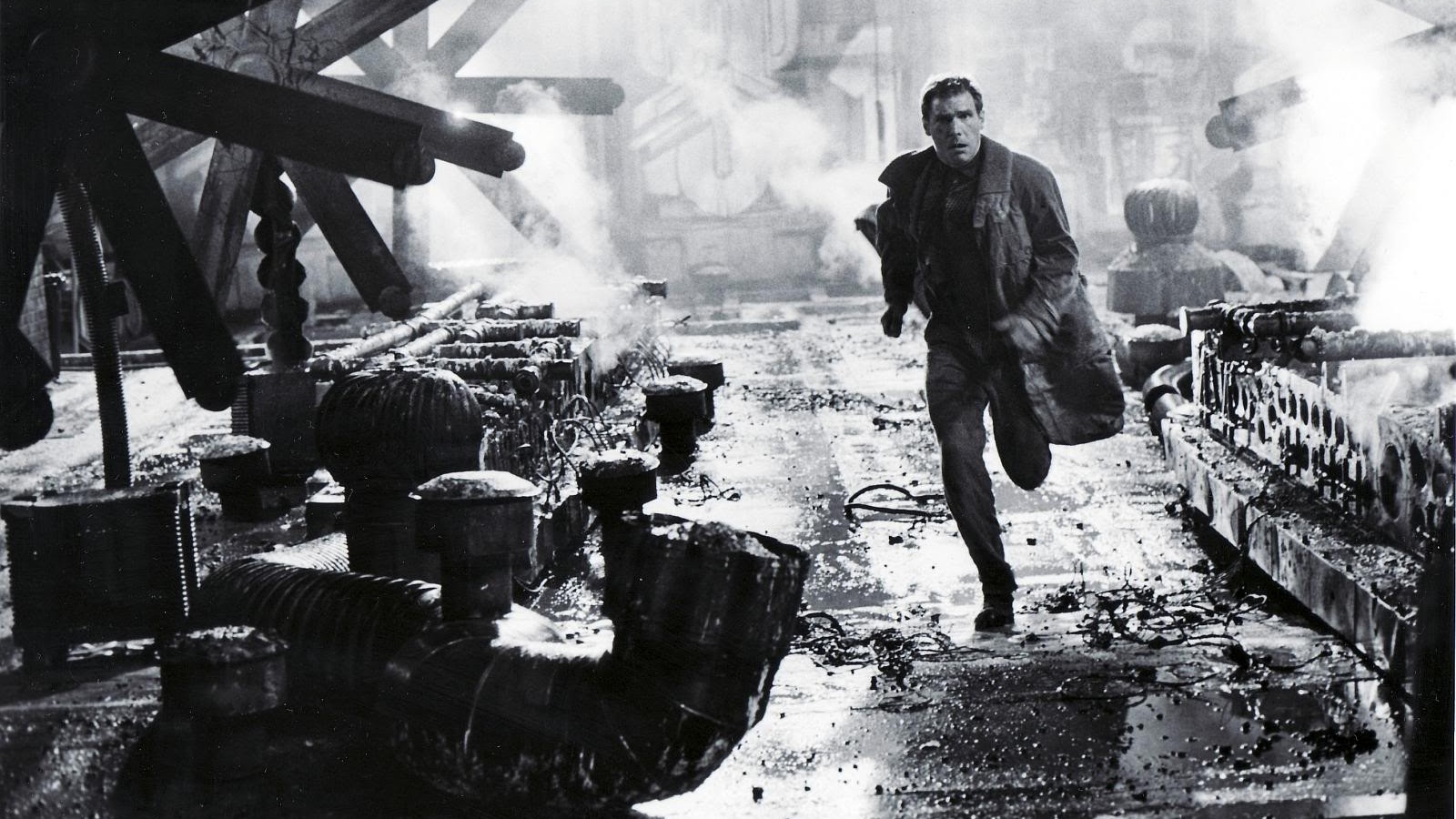 Blade Runner Movies Harrison Ford Rick Deckard Monochrome 1600x900