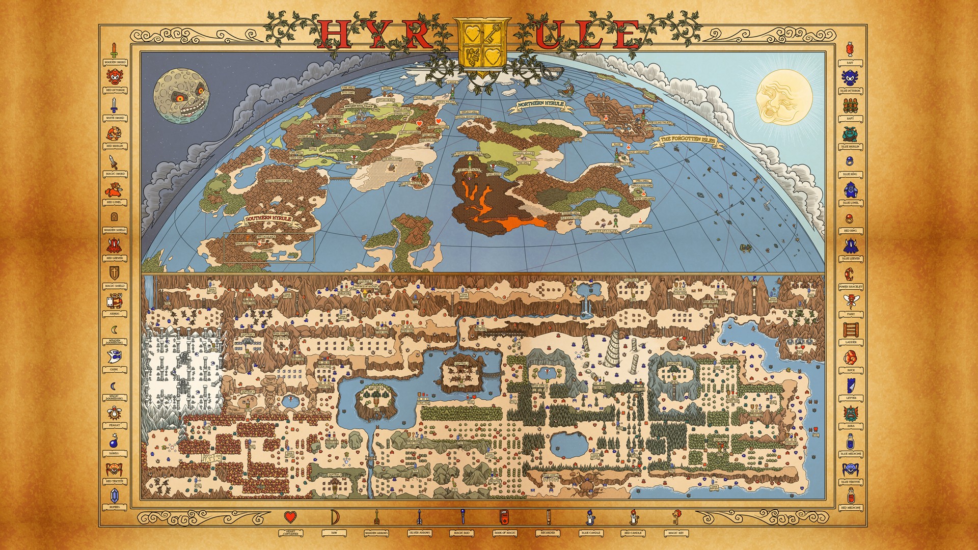 Video Games The Legend Of Zelda Map Hyrule 1920x1080