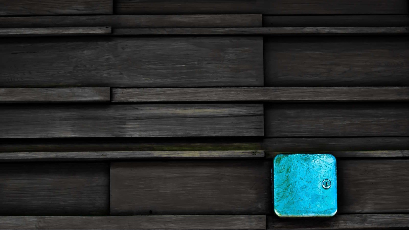 Simple Wood Wooden Surface Black Blue Texture Cyan Lock 1600x900