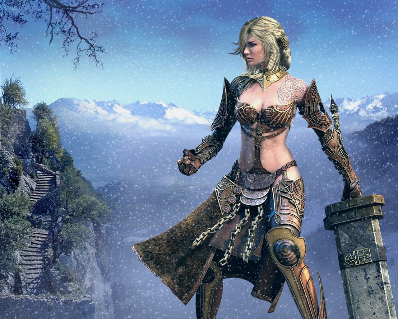 Guild Wars 2 Video Games Fantasy Girl Norn 1280x1024