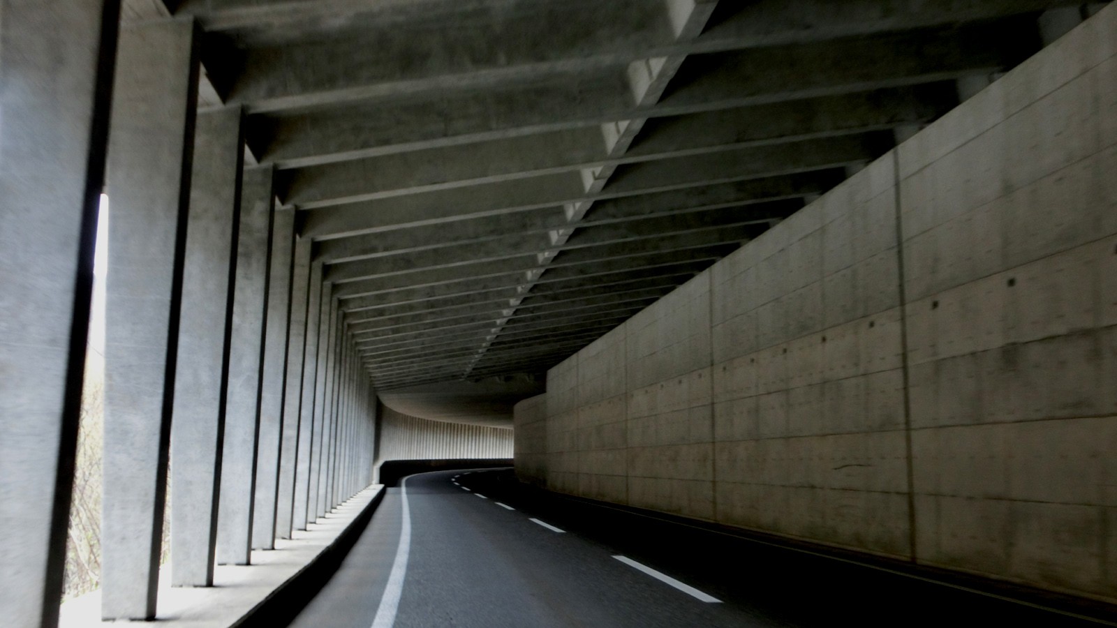 Tunnel Infrastructure Road Concrete Japan Nagano Prefecture 1600x900