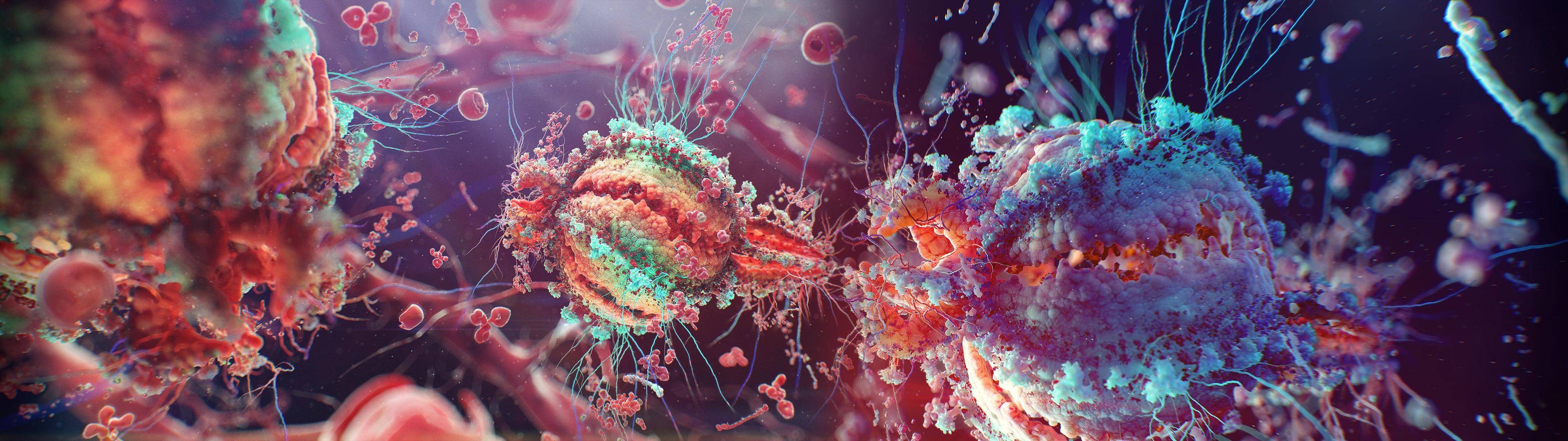 Nature Biology Microscopic 3D Science 3840x1080
