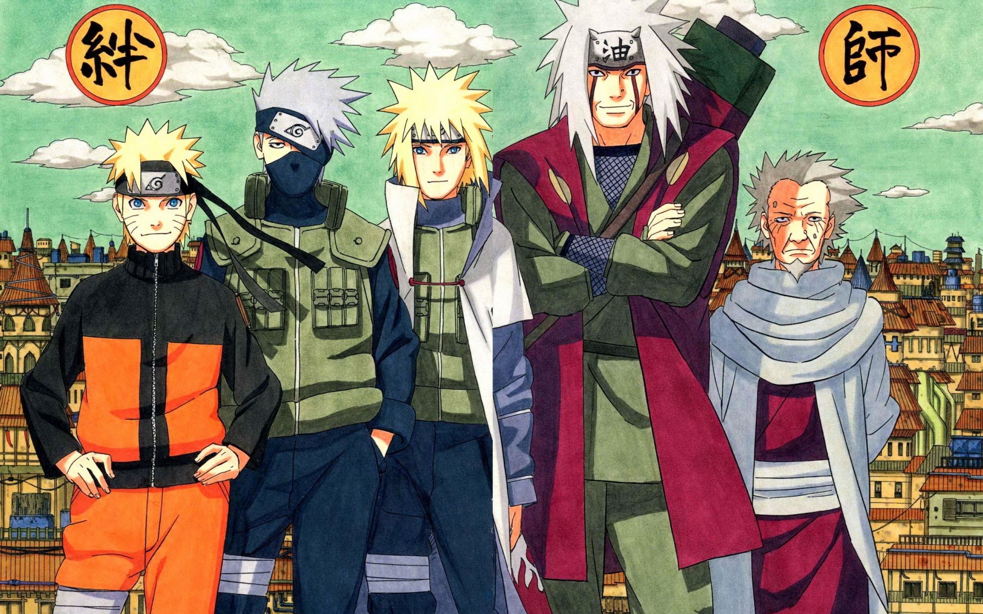 Manga Uzumaki Naruto Jiraiya Namikaze Minato Hatake Kakashi Hiruzen Sarutobi 1920x1200