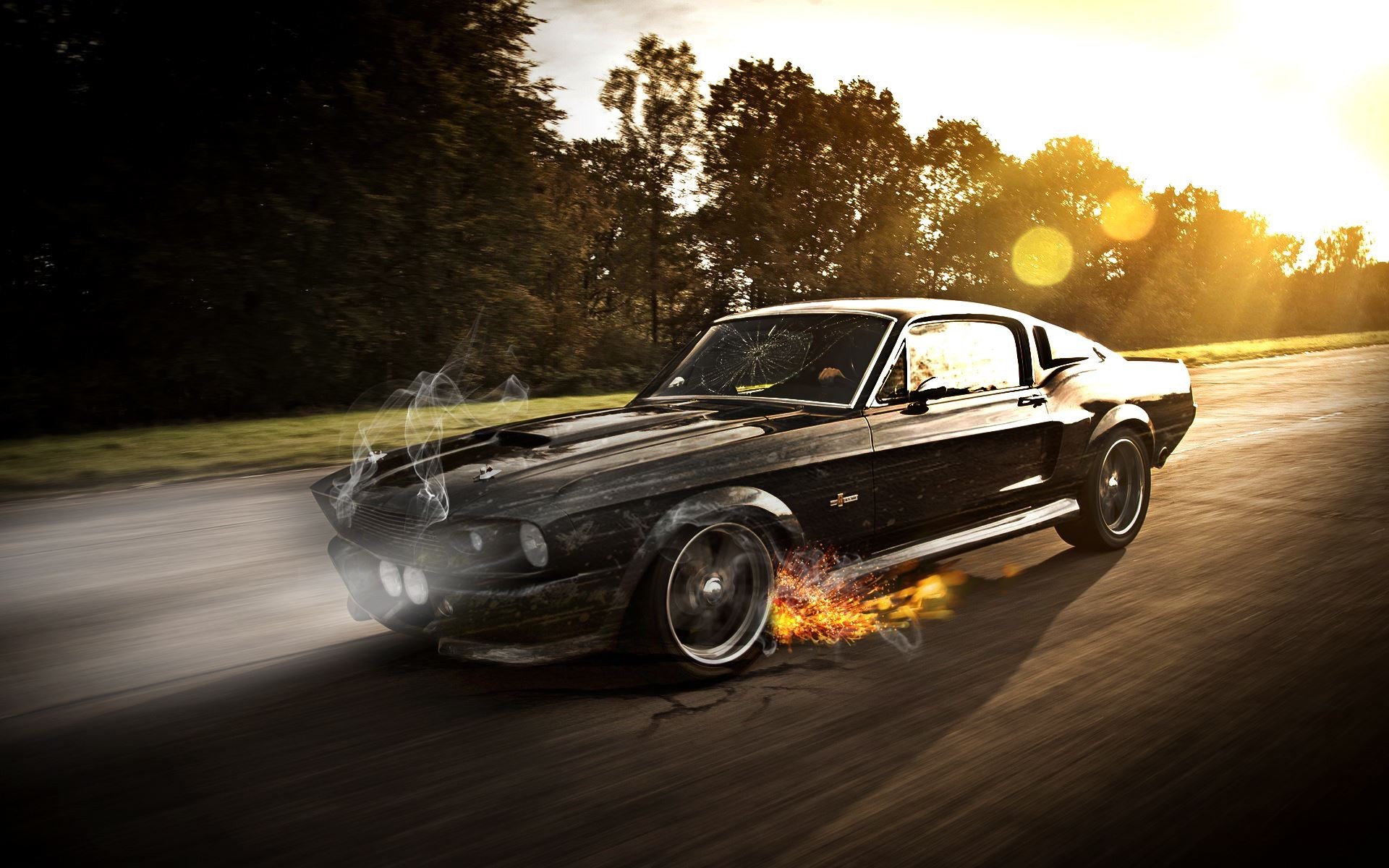 Car Ford Mustang Muscle Cars Eleanor Car Photo Manipulation 1920x1200