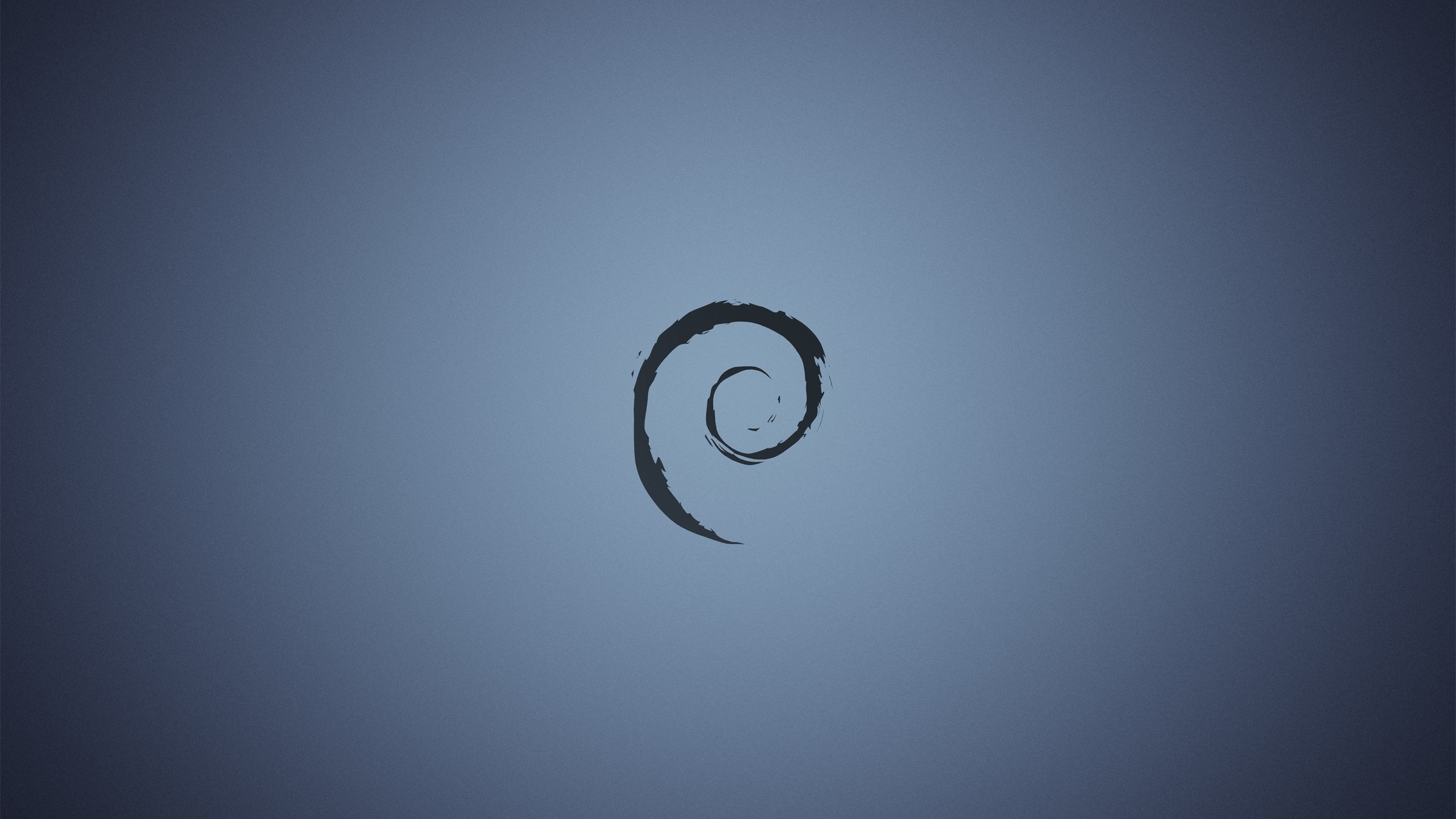 Linux Debian Simple Background Blue Background 2560x1440