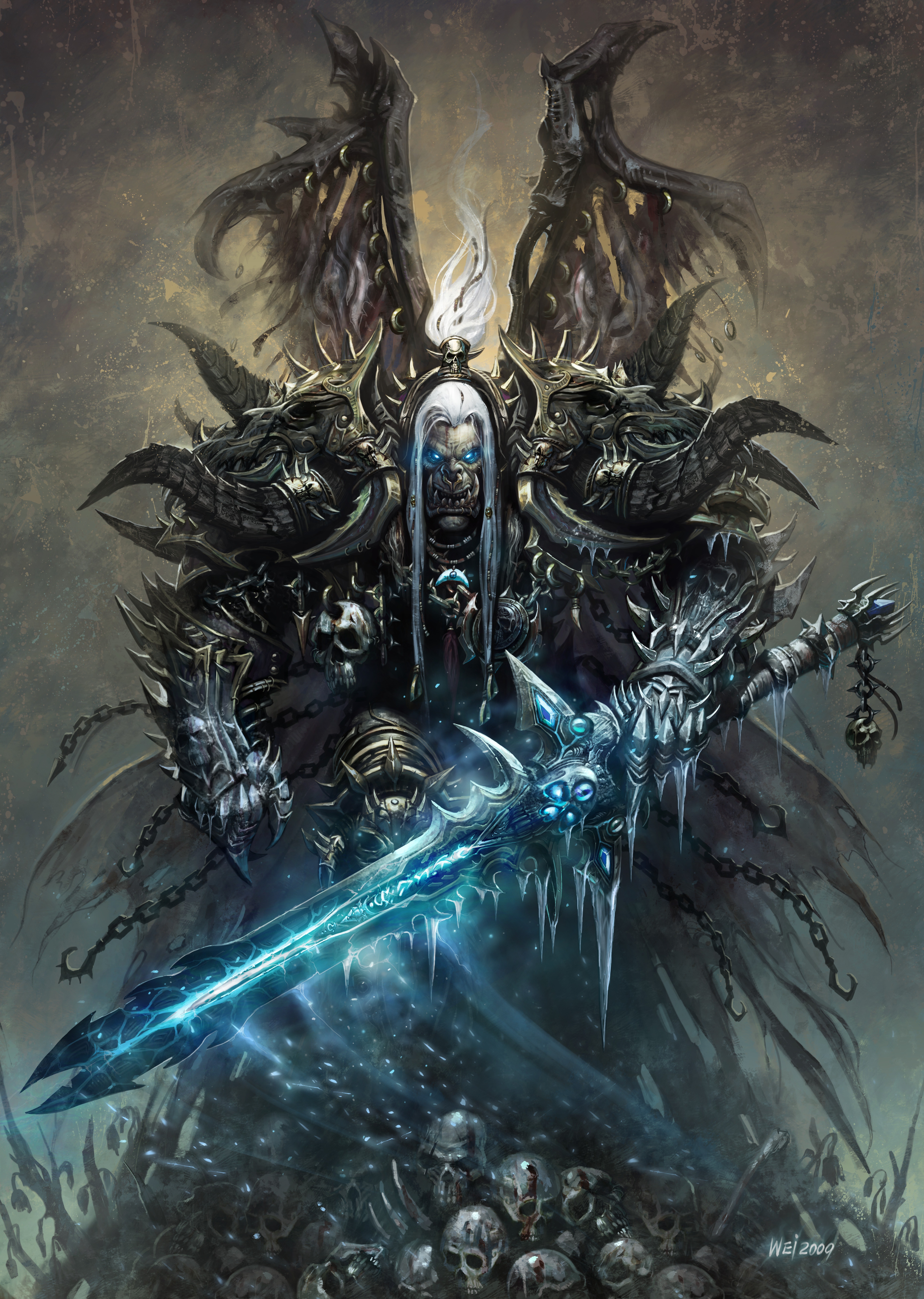 World Of Warcraft Wrath Of The Lich King Death Knight Skull Video Games World Of Warcraft Orc 5528x7772