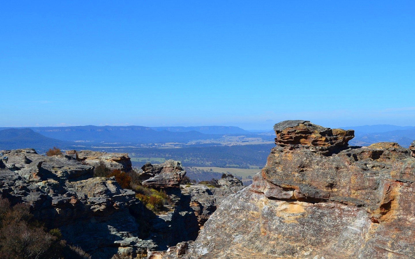 Rock Mountain Landscape Blue Mountains Australia 1440x900