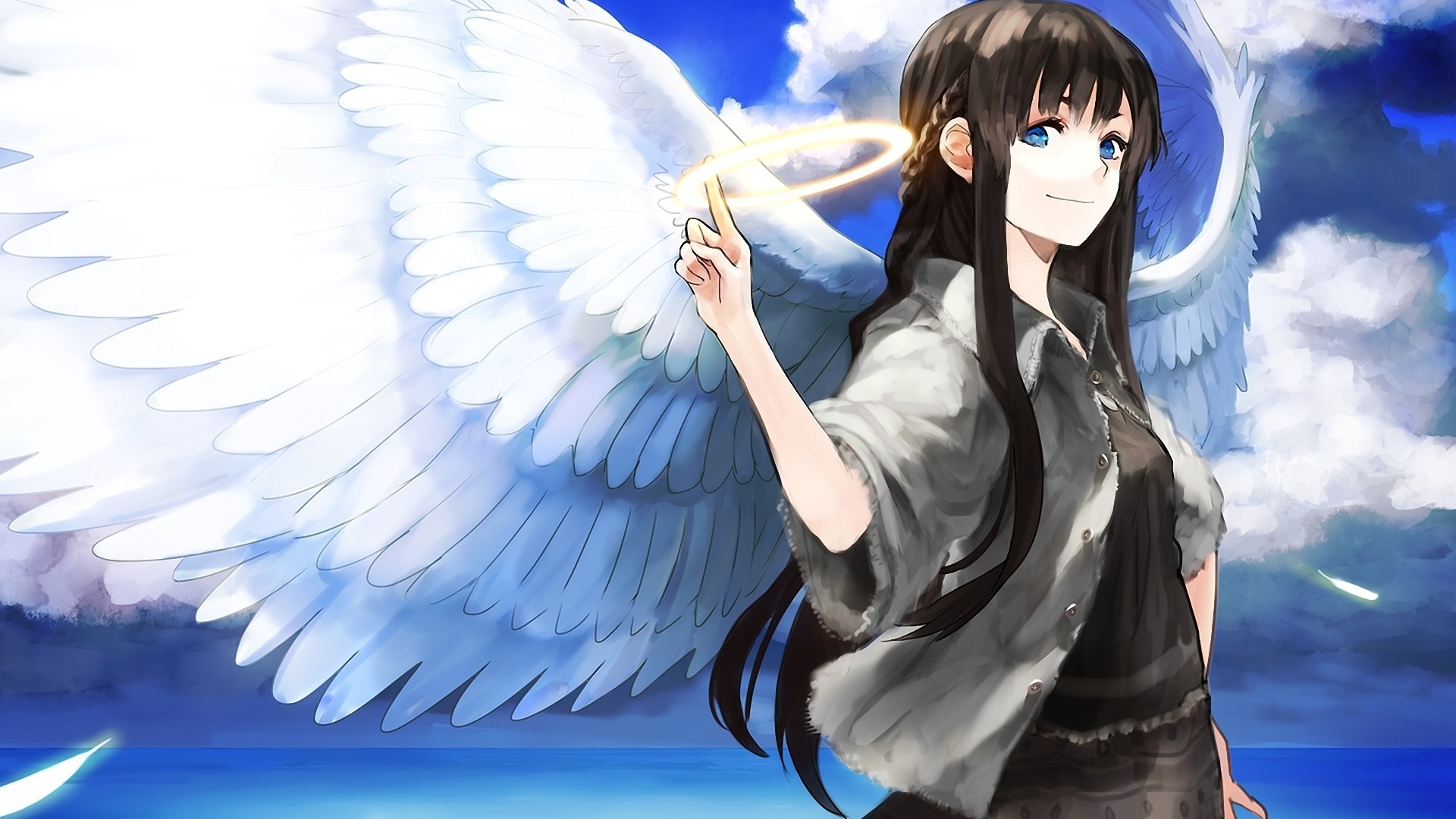 Anime Girls Wings Original Characters Angel Haibane Renmei 1920x1080