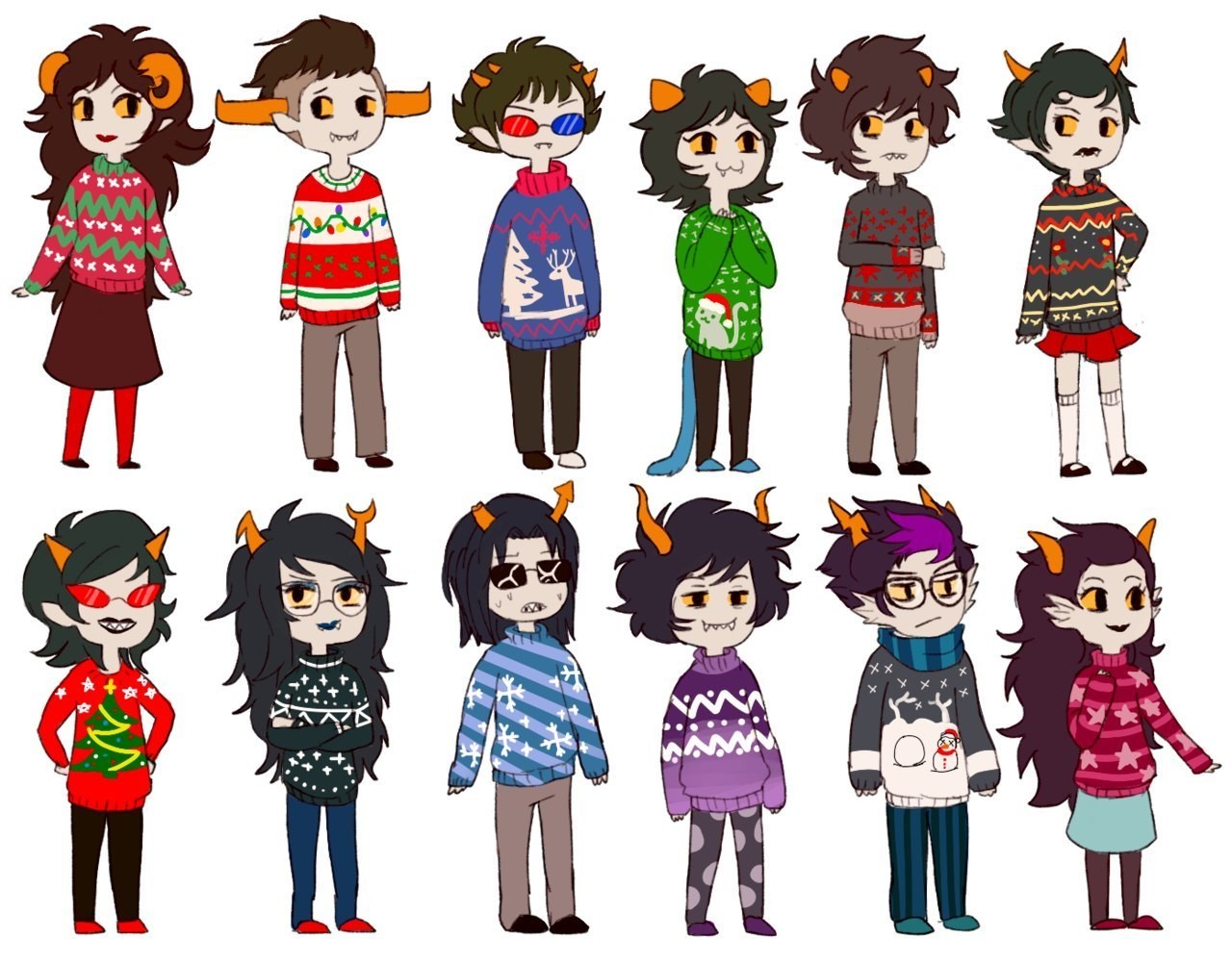 Homestuck Anime Web Comic Collage Comic Art Simple Background White Background 1280x1004