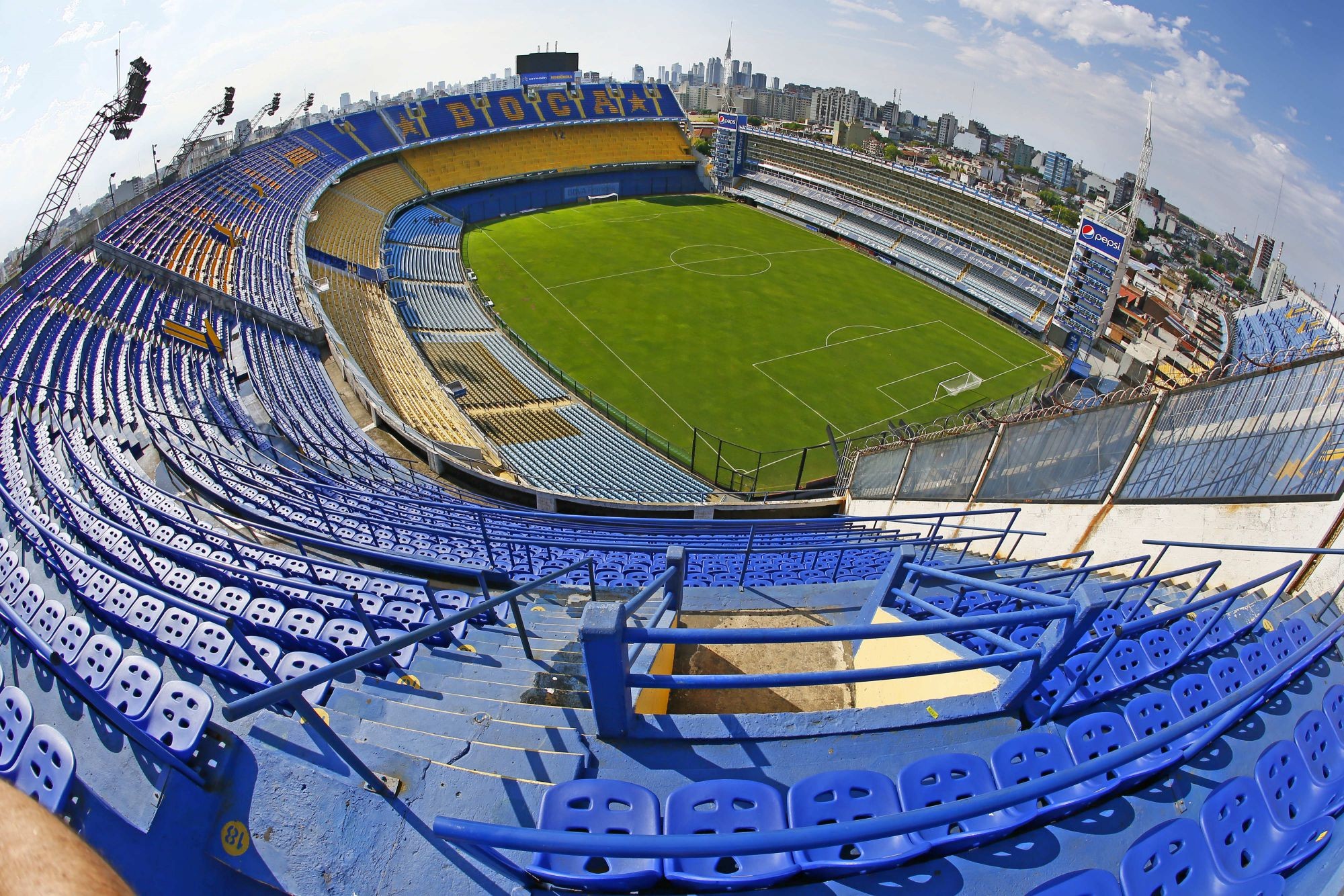 Stadium Soccer Pitches Argentina Boca Juniors Fisheye Lens Soccer Clubs 2000x1334