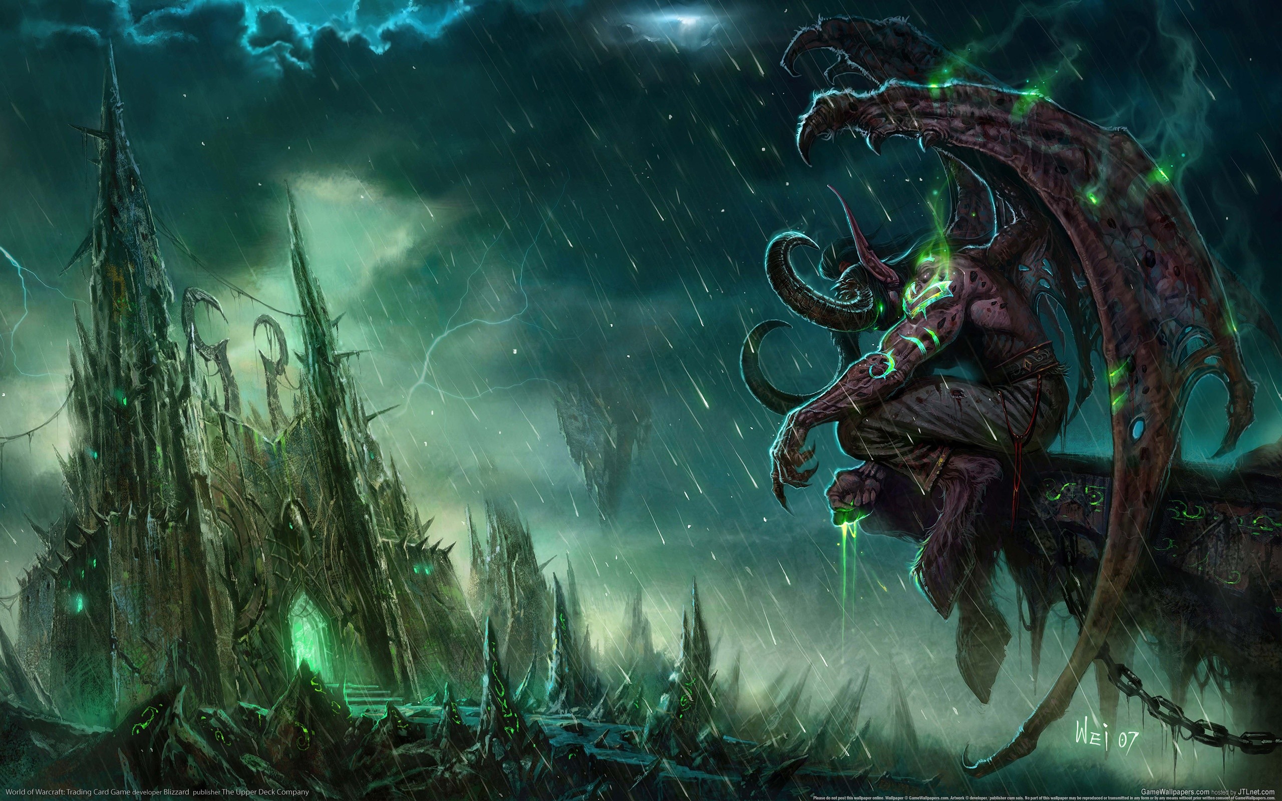 World Of Warcraft The Burning Crusade Black Temple Fantasy Art Illidan Stormrage World Of Warcraft V 2560x1600