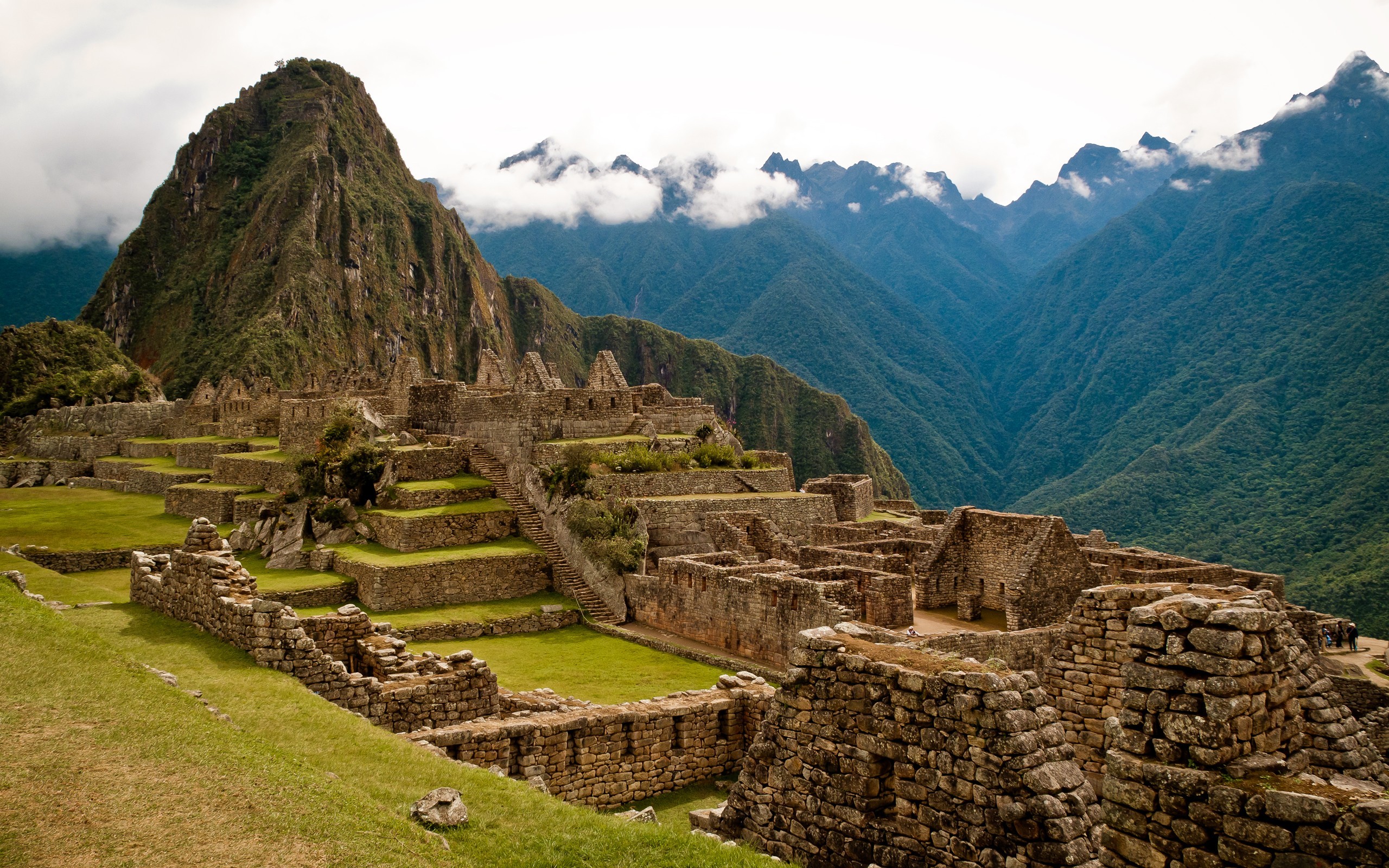 Landscape Ruins Mountains Inca Peru 2560x1600