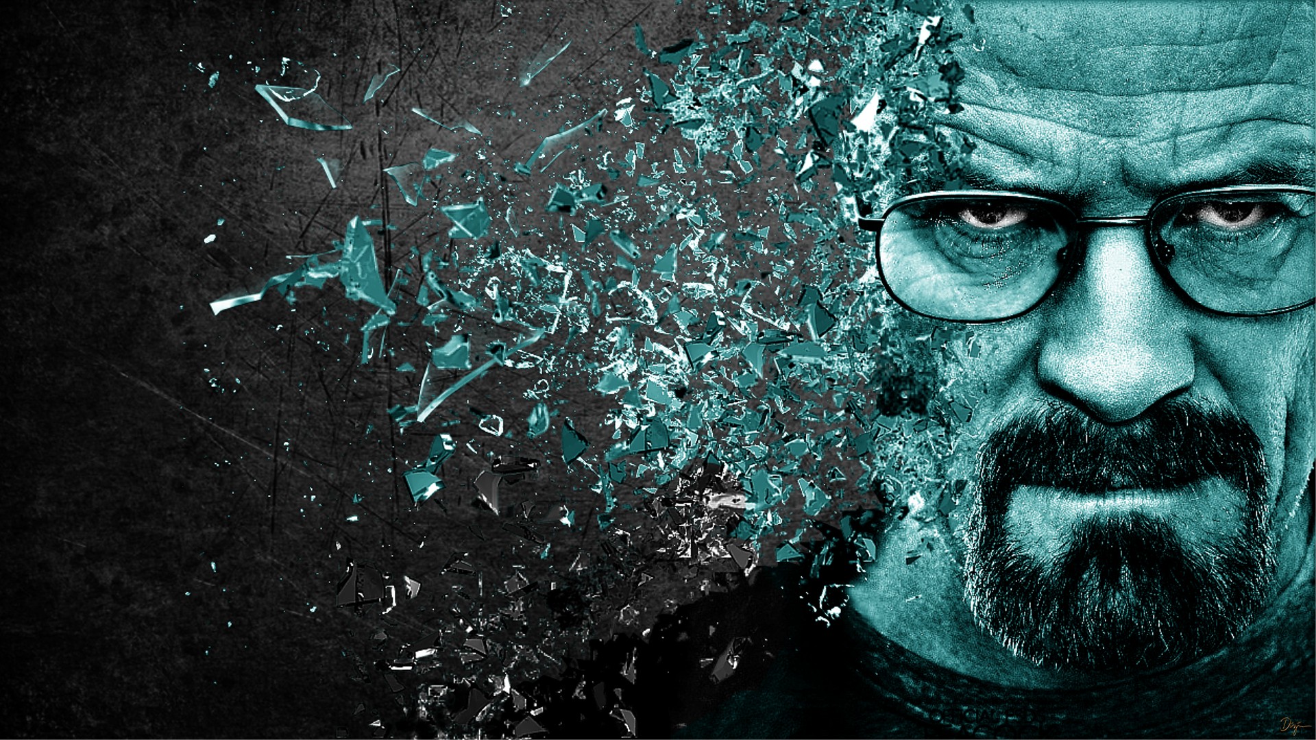Breaking Bad Walter White Shattered Selective Coloring 1920x1080