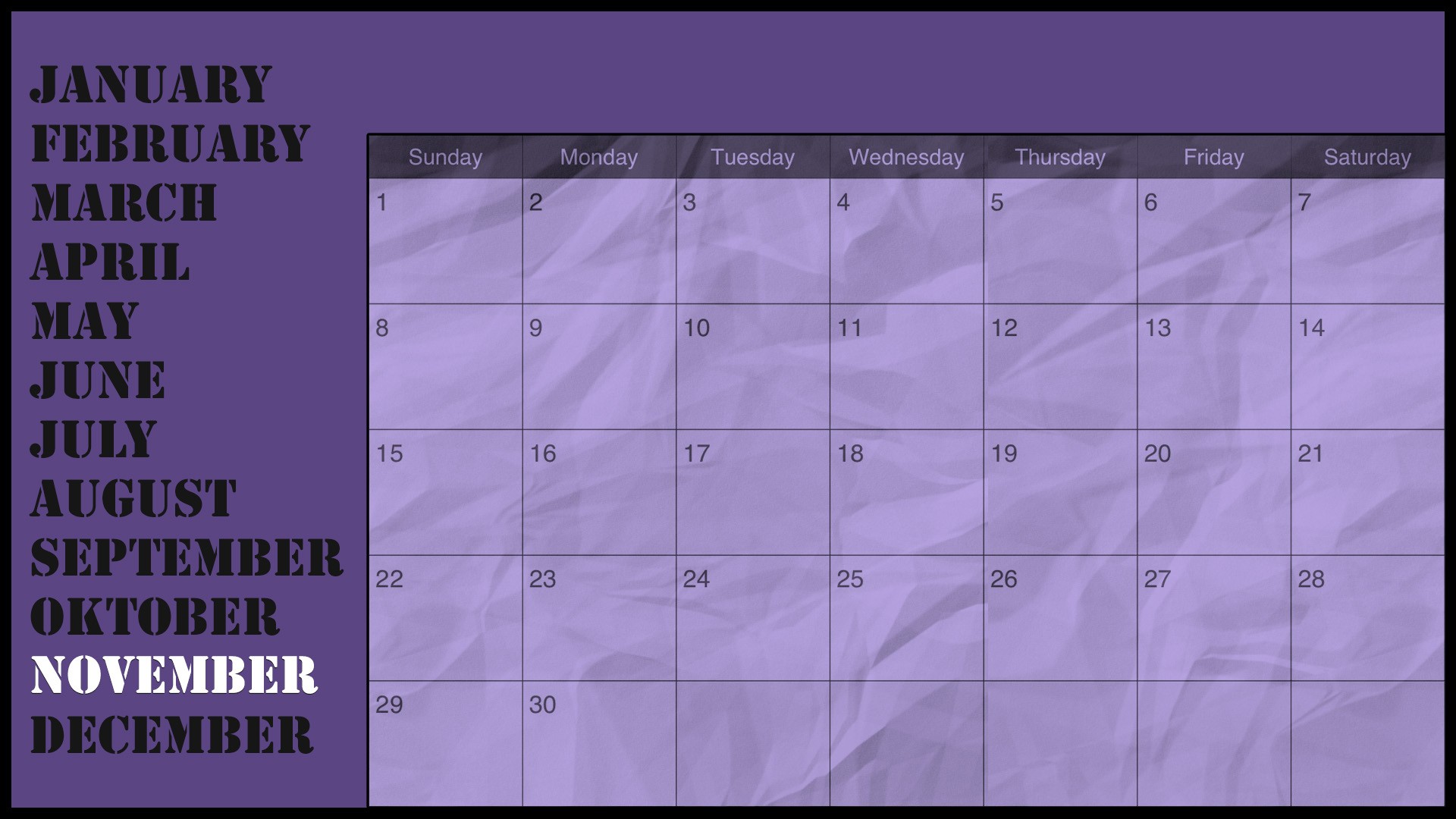 Calendar Paper April 2015 1920x1080