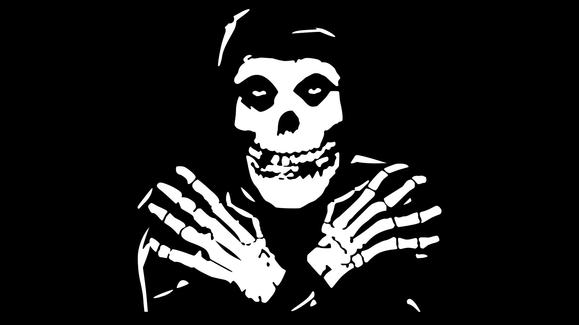 Digital Art Bones Skeleton Skull Band Mascot Misfits 1920x1080