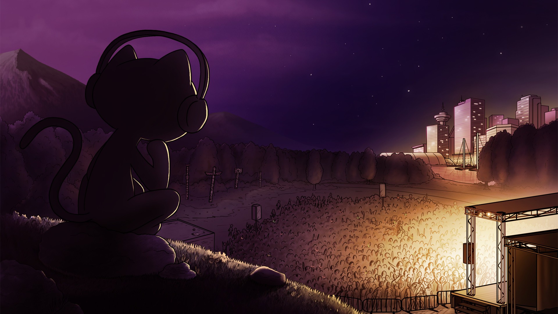 EDM Music Headphones Music Festival Monstercat 1920x1080