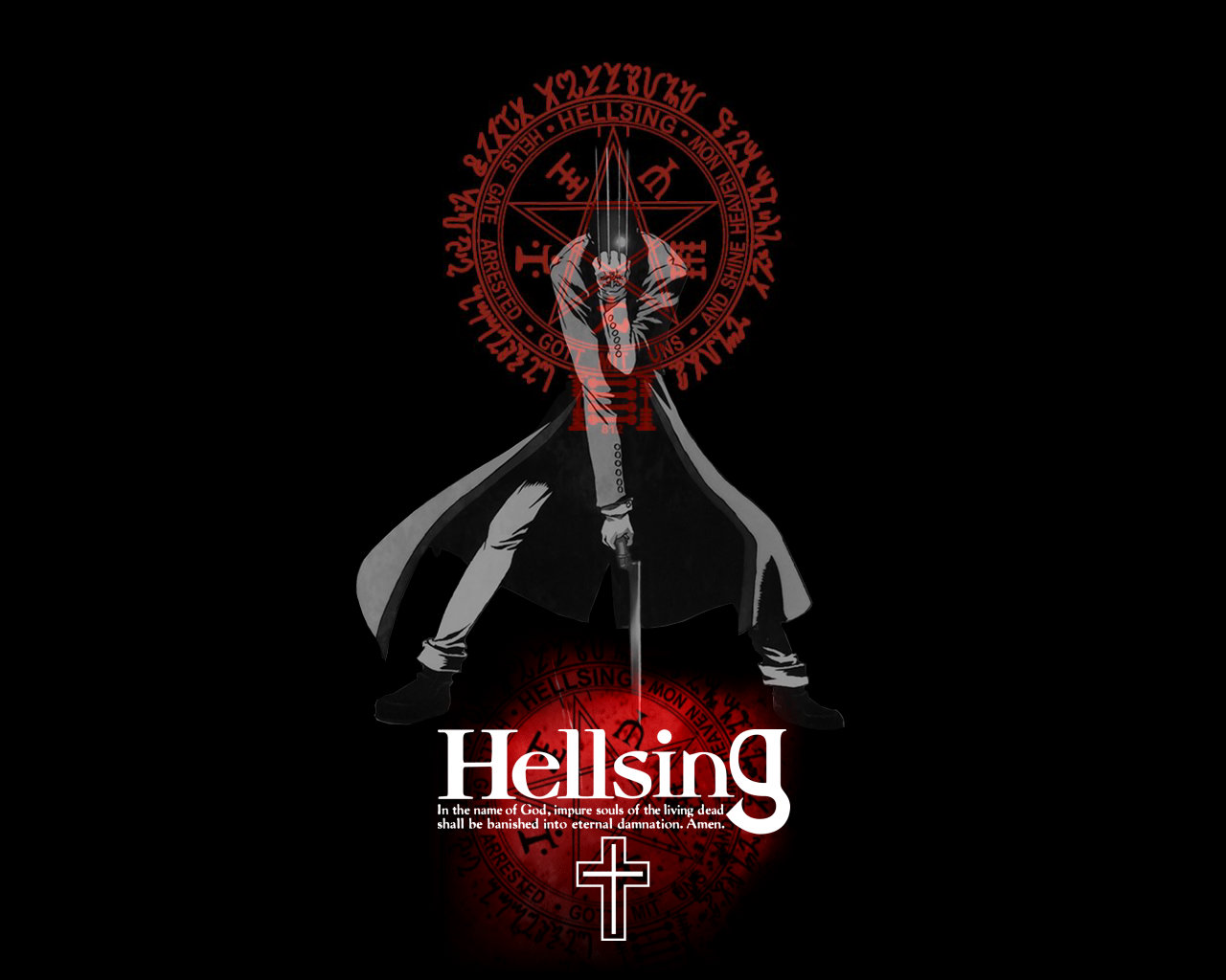 Hellsing Bayonette Priest Anime 1280x1024