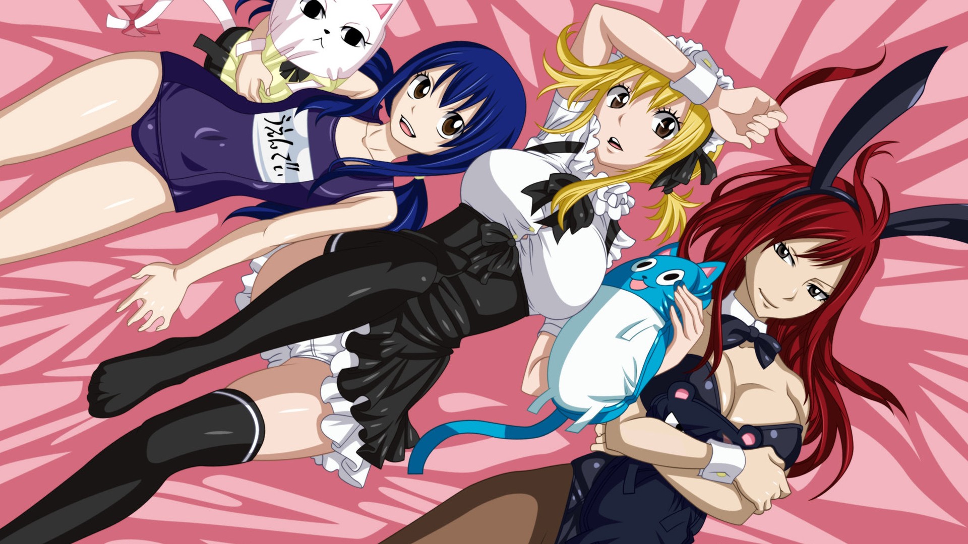 Fairy Tail Scarlet Erza Heartfilia Lucy Marvell Wendy 1920x1080