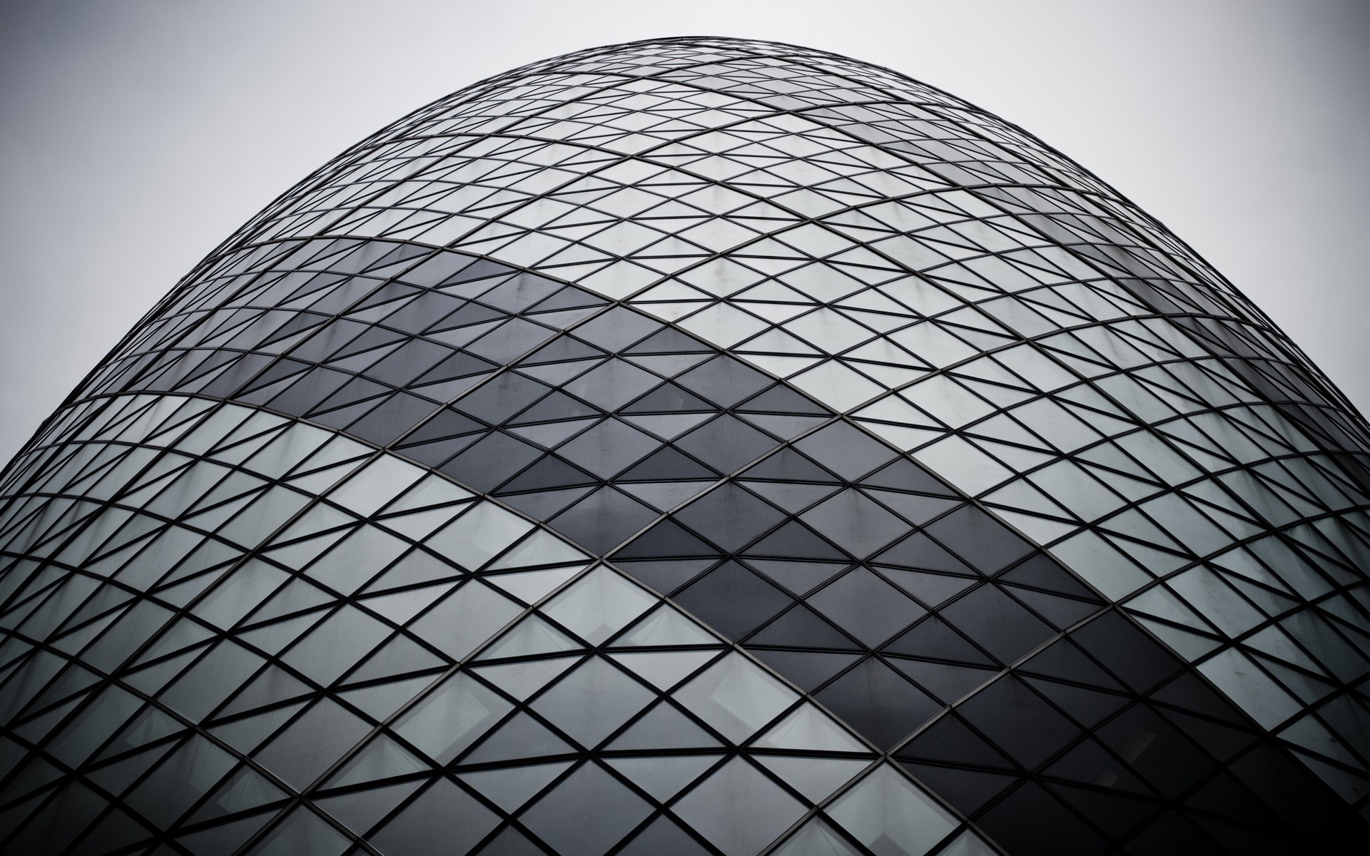 Cityscape 30 St Mary Axe London England UK Architecture Gray Simple Monochrome 1920x1200