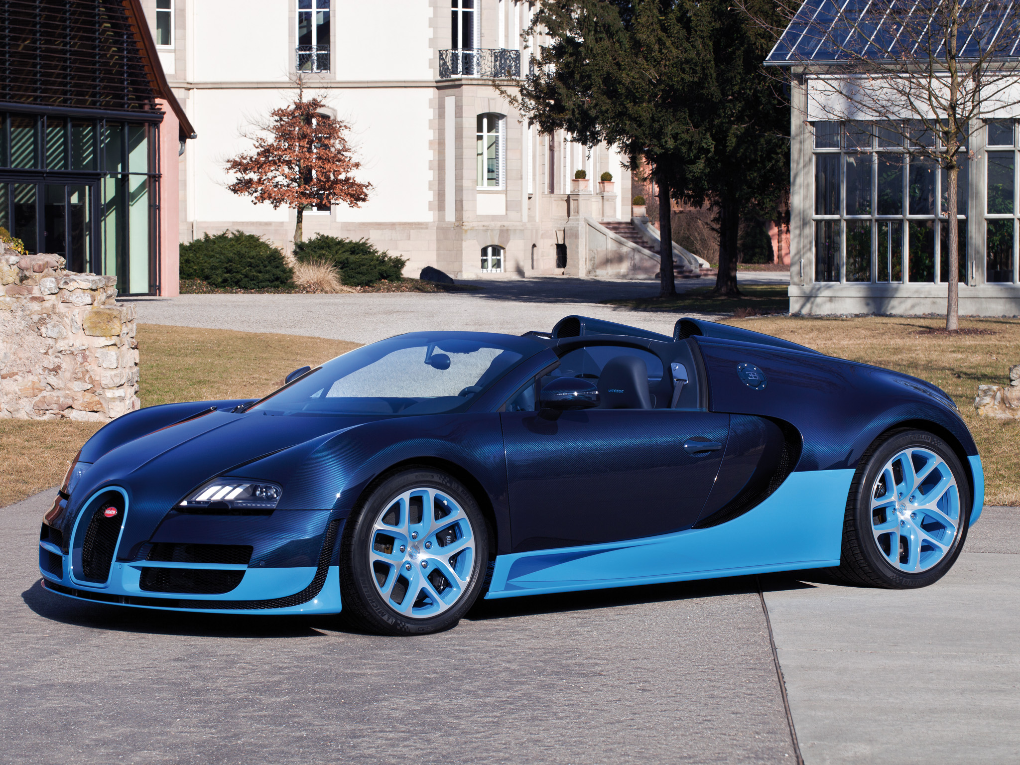 Bugatti Veyron 16 4 Grand Sport Sport Car Blue Car 2048x1536