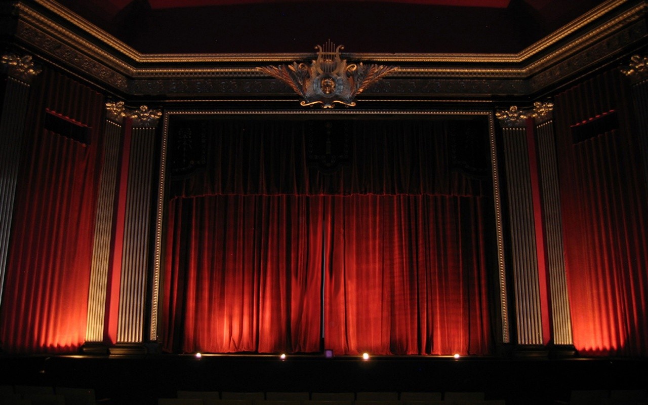 Theater Curtains Building Dark 1280x800
