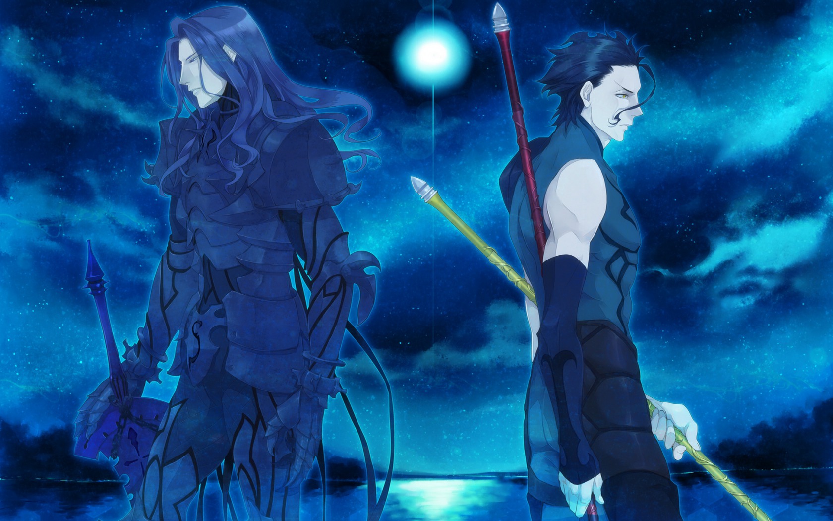 Berserker Fate Zero Lancer Fate Zero Anime Boys Anime Blue 1680x1050