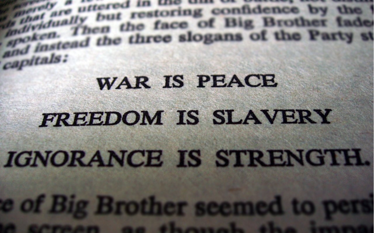 Books George Orwell 1984 Text Freedom War Peace Big Brother Literature 1280x800