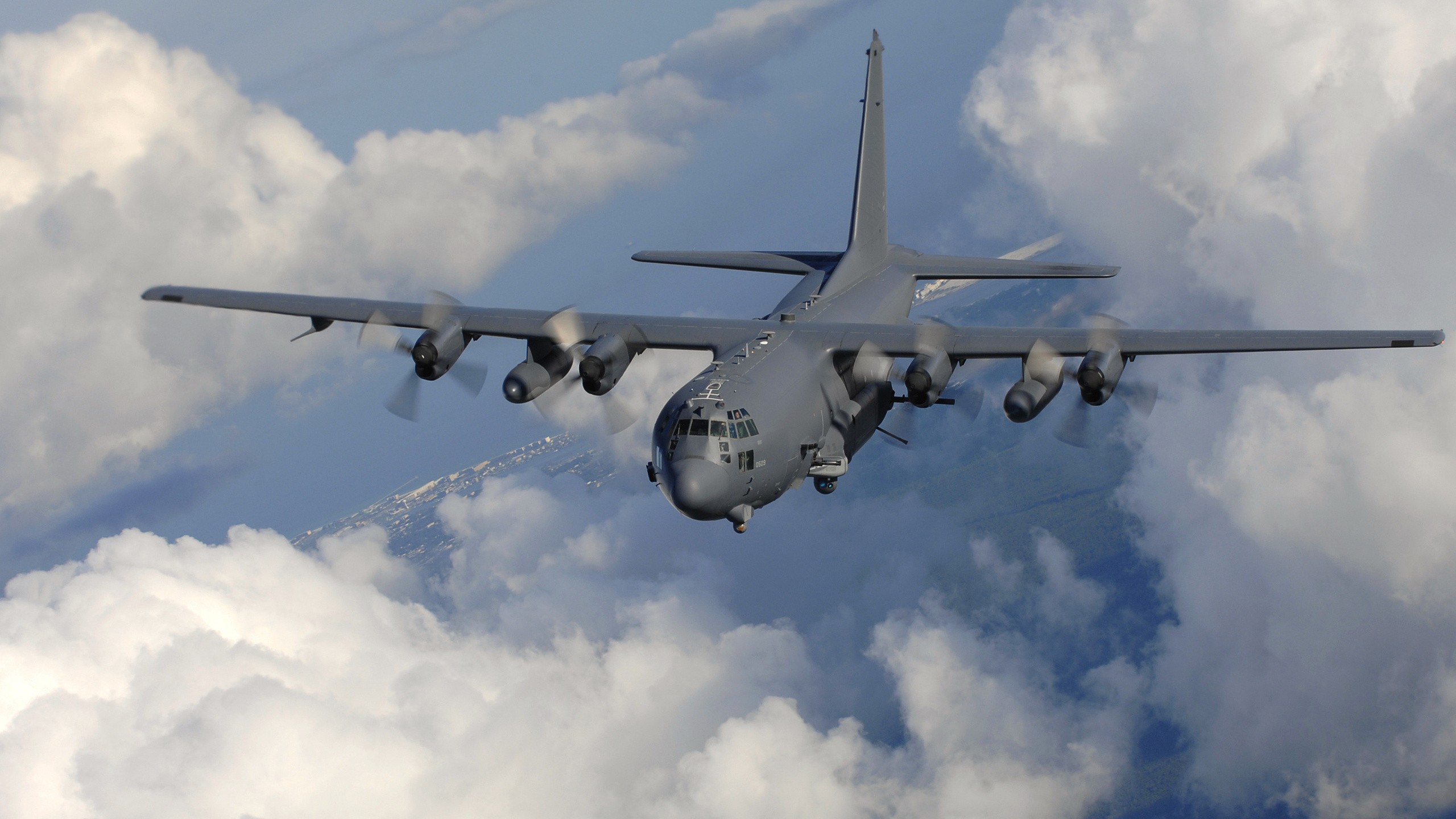 AC 130 Gunships Aircraft Military Aircraft Vehicle 2560x1440