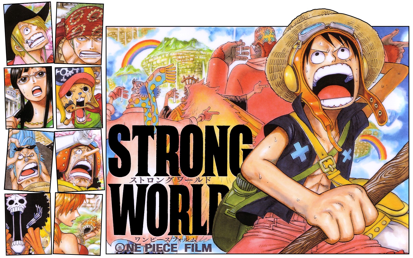 One Piece Anime Monkey D Luffy Sanji Roronoa Zoro Nico Robin Tony Tony Chopper Frankie Usopp Brook N 1680x1050