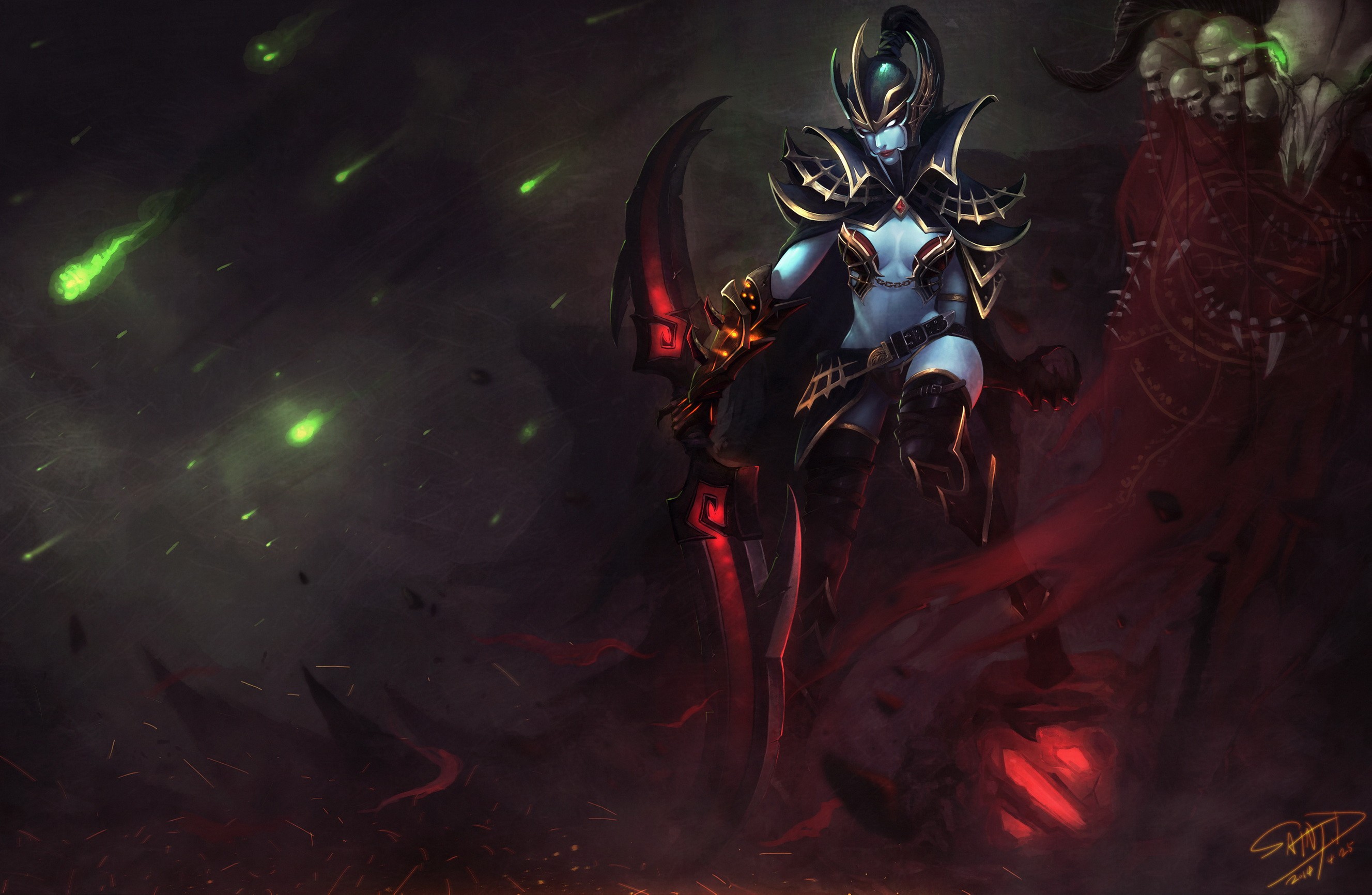 Dota Defense Of The Ancient Queen Of Pain Phantom Assassin Video Games 2655x1732