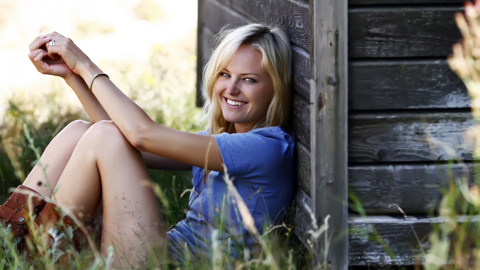 Malin Akerman Actress Celebrity Women Blonde Swedish Women Outdoors 1920x1080