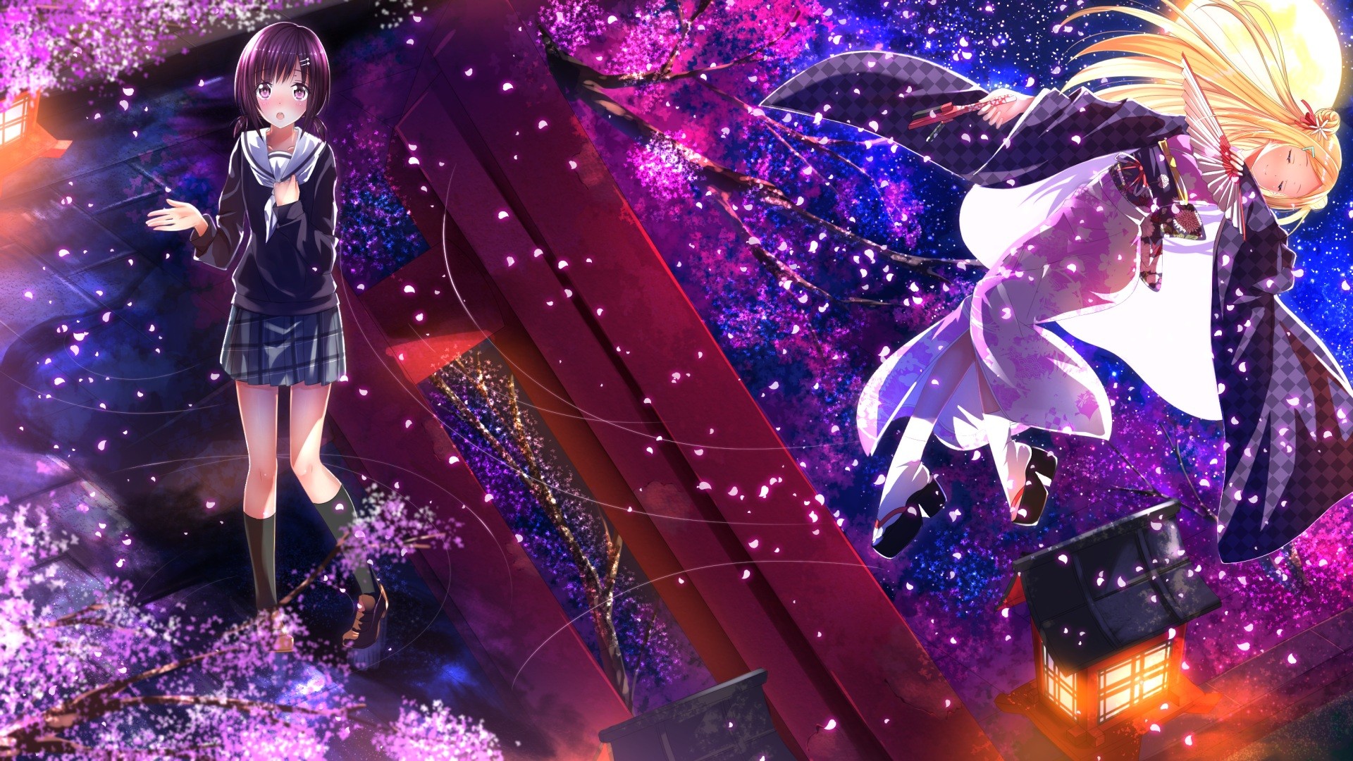 Anime Anime Girls Swordsouls Hanayamata Hannah N Fountainstand School Uniform 1920x1080