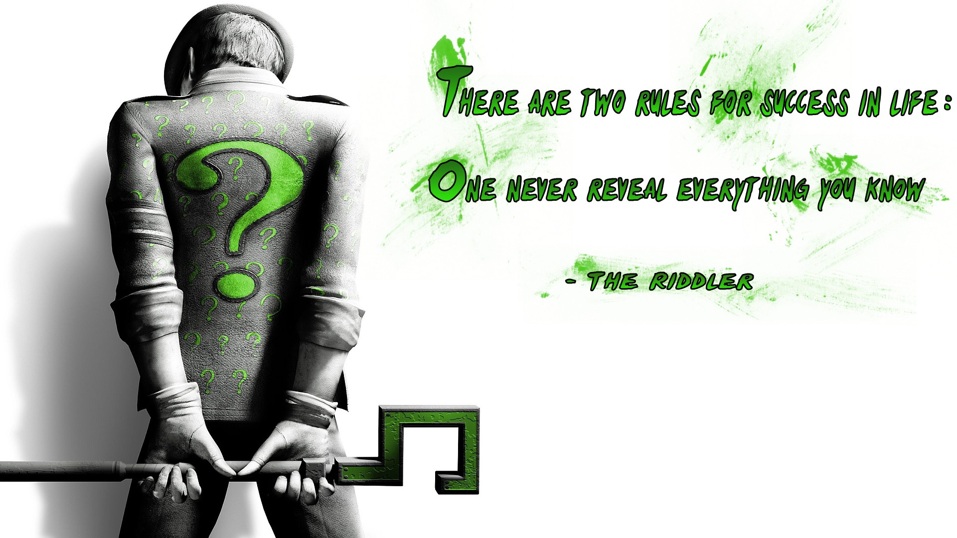 The Riddler Quote Typography Batman 1920x1080