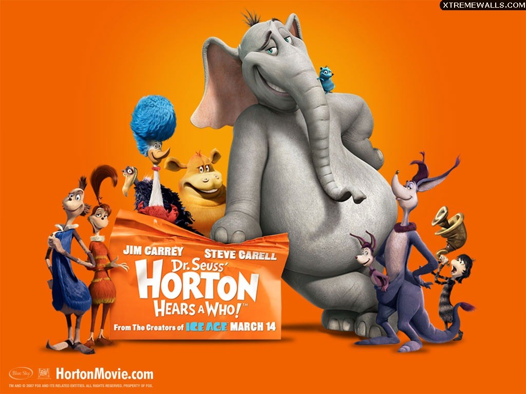 Animated Movies Movies Orange Background Horton Hears A Who 2008 Year  Wallpaper - Resolution:1024x768 - ID:7124 