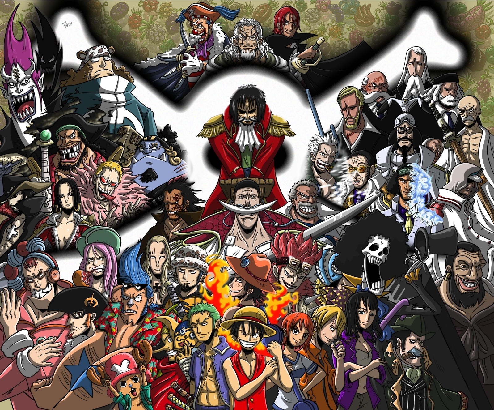 One Piece Pirates Strawhat Pirates Roronoa Zoro Franky Nami Sanji Usopp Tony Tony Chopper Nico Robin 1599x1326