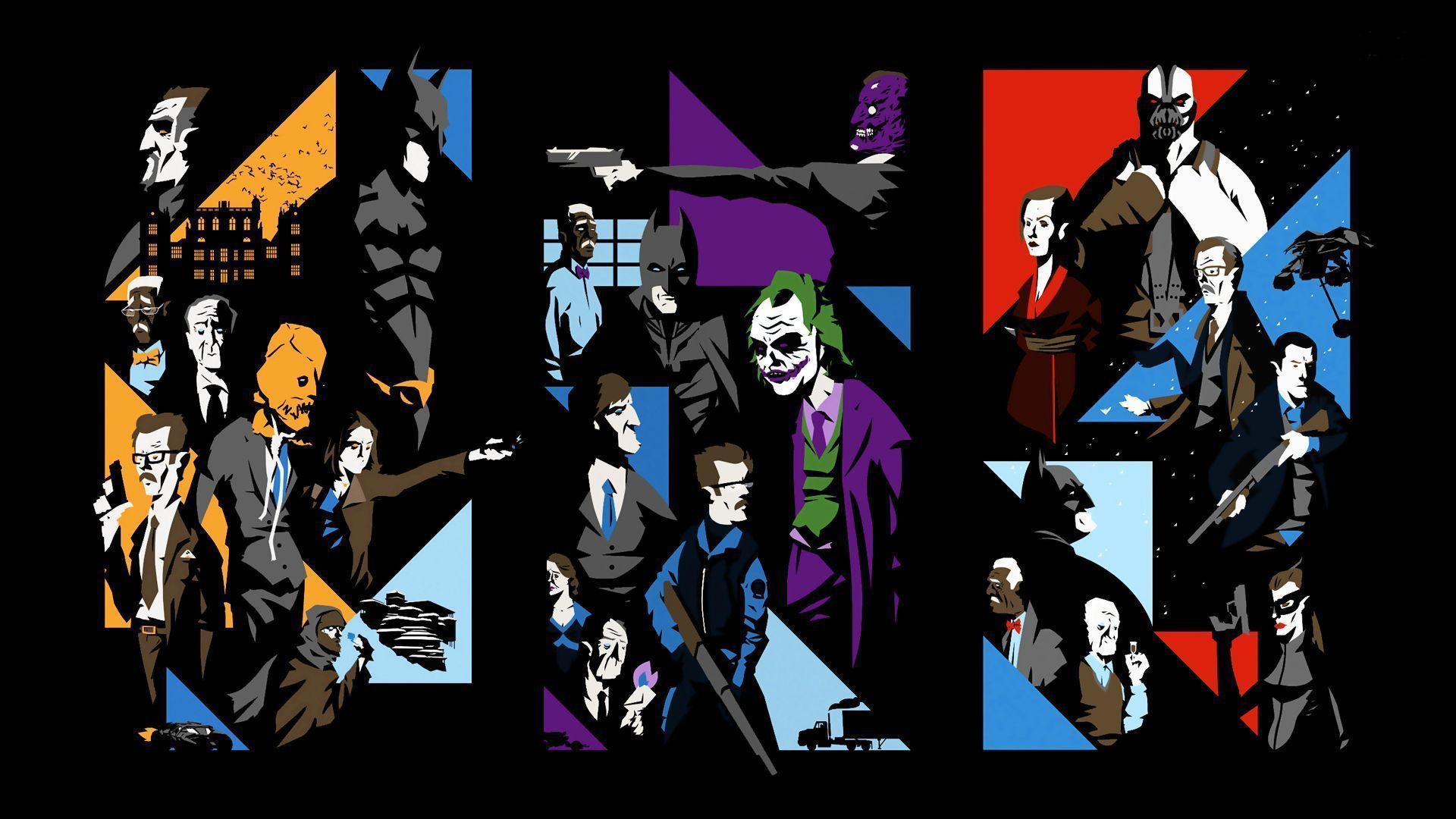 Scarecrow Character Two Face Catwoman Batman Begins The Dark Knight The Dark Knight Rises Heath Ledg 1920x1080