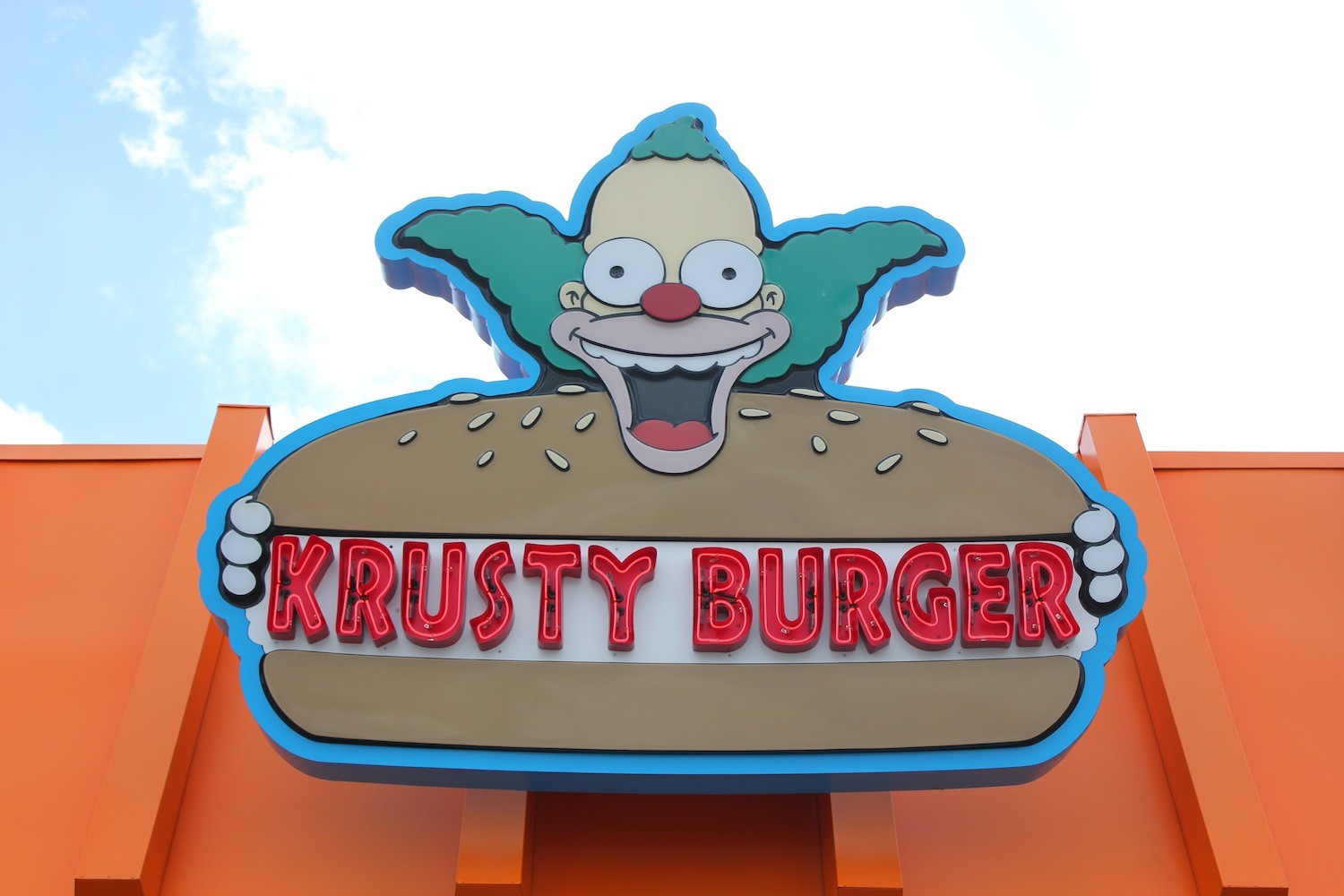 Krusty The Clown Burgers Sign The Simpsons 1500x1000