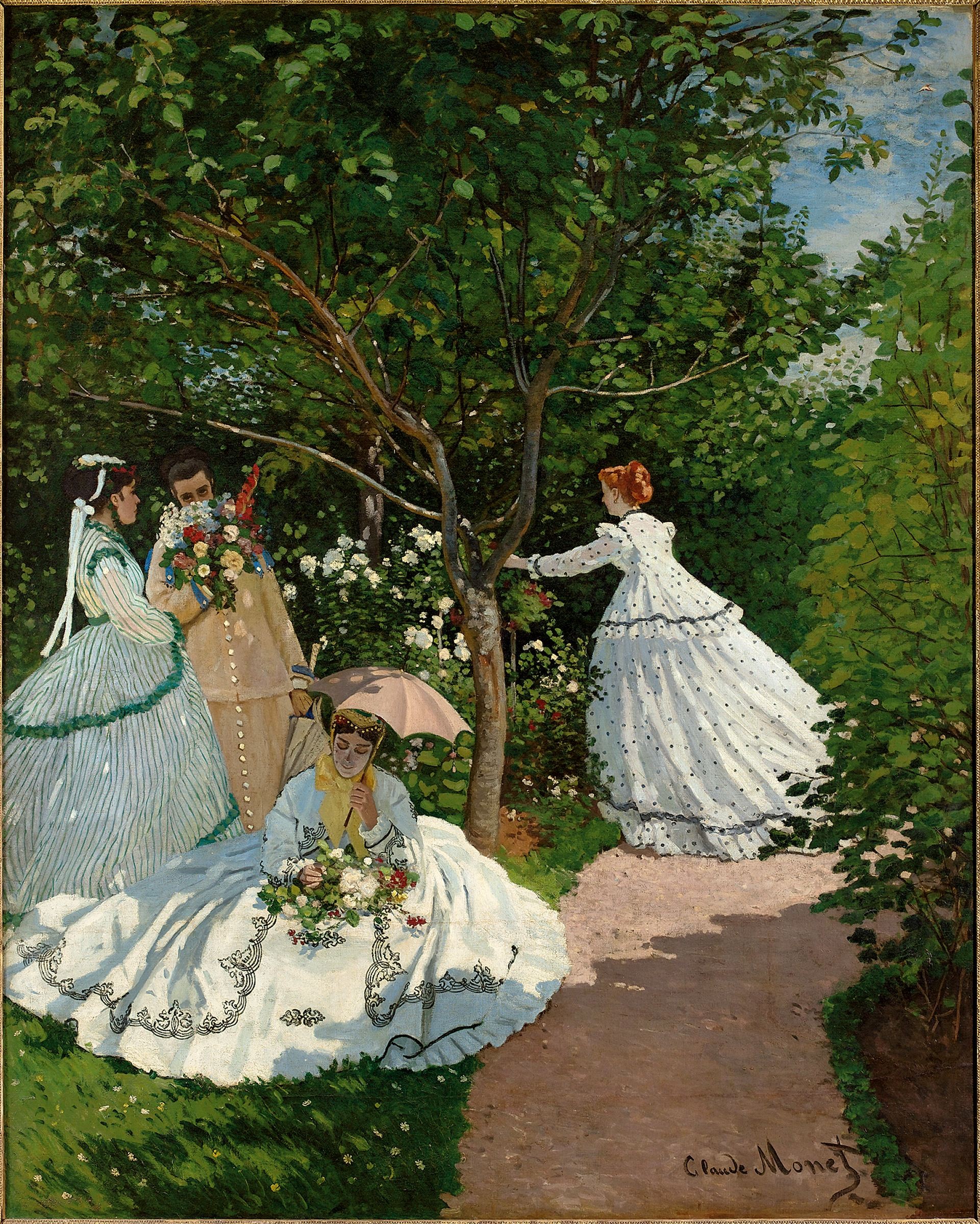 Oil Painting Artwork Claude Monet Femmes Au Jardin 1921x2400