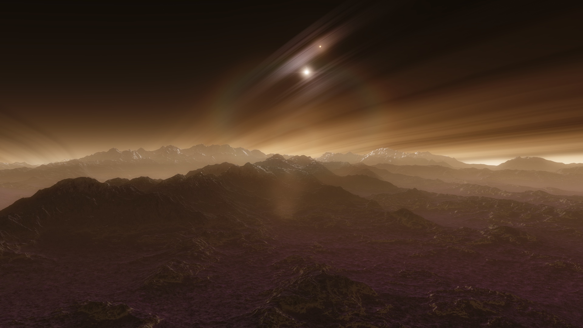 Space Engine Planet Mountain 1920x1080