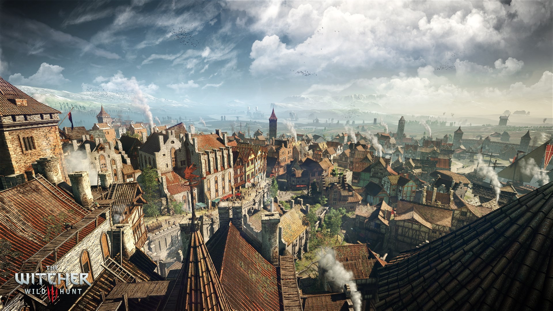 Video Games The Witcher 3 Wild Hunt The Witcher City Cityscape Novigrad Easter Eggs 1920x1080