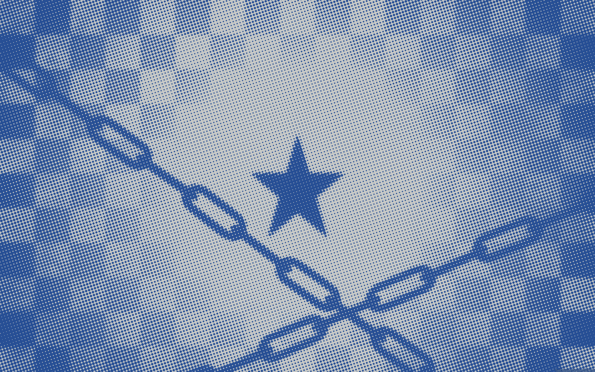 Black Rock Shooter Blue White Chains Halftone Pattern 1920x1200