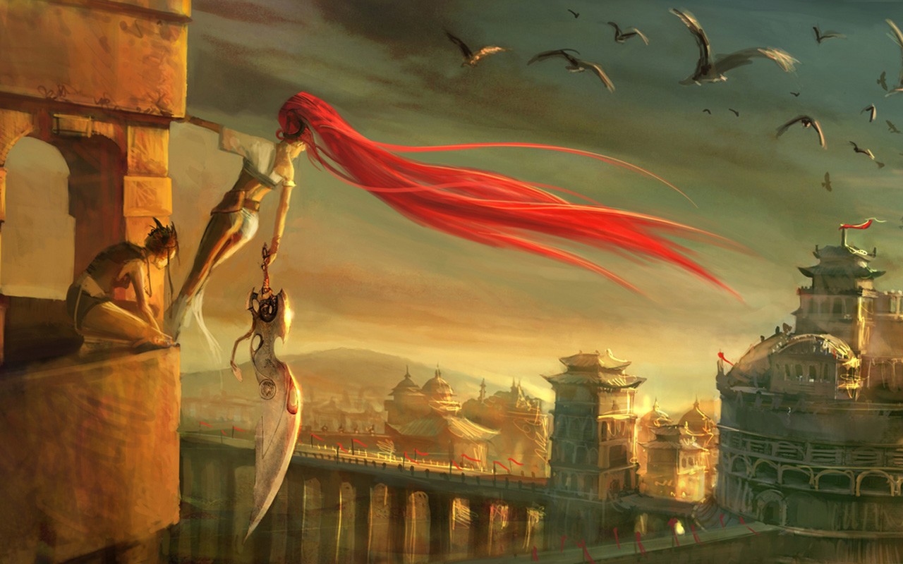 Artwork Fantasy Art Heavenly Sword Video Games Redhead Long Hair 1280x800