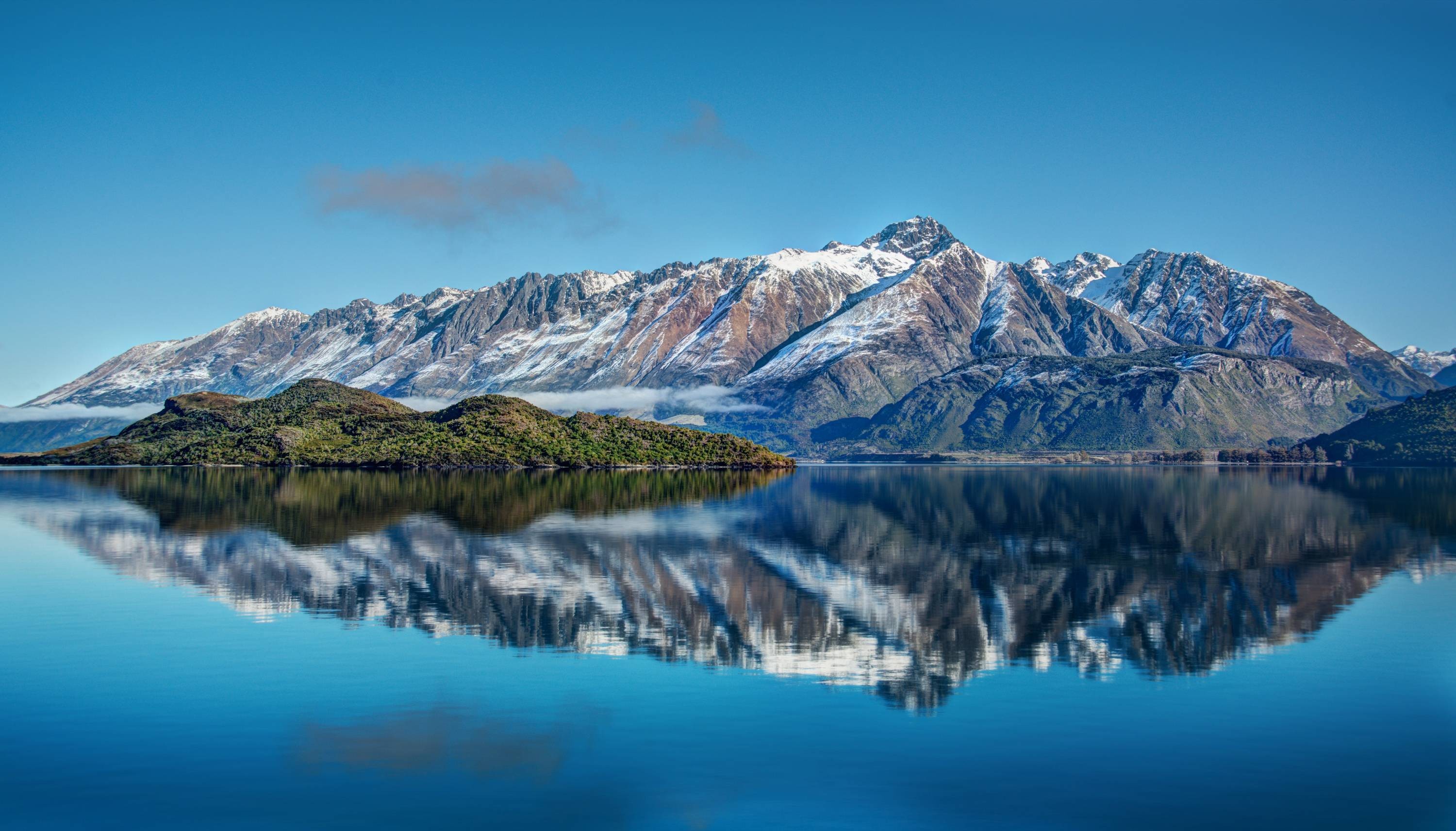 Nature Crater Lake Water Mountains Snow 3000x1712