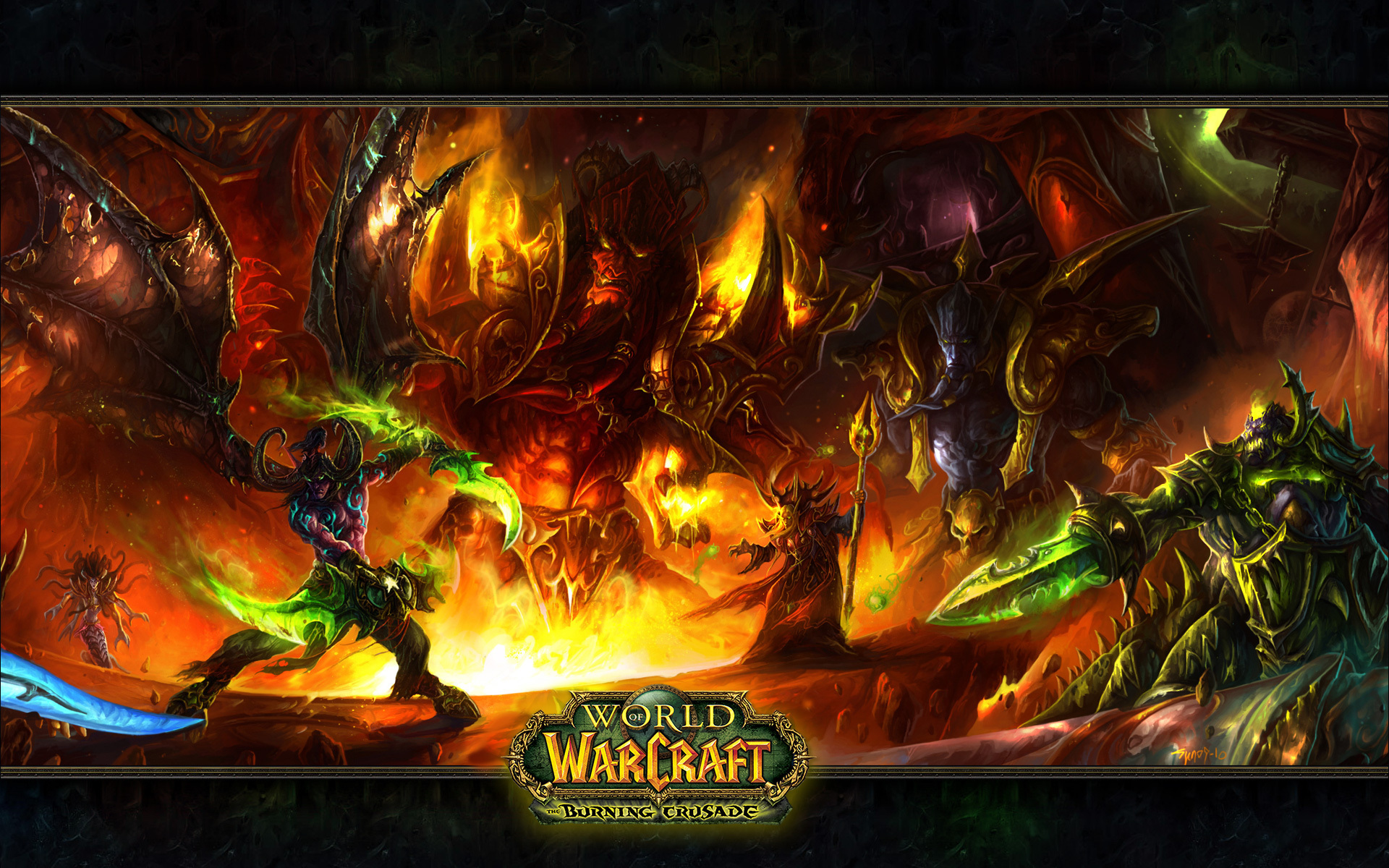 World Of Warcraft Video Games Demon Wizard Fantasy Art Warcraft PC Gaming Burning Crusade 1920x1200